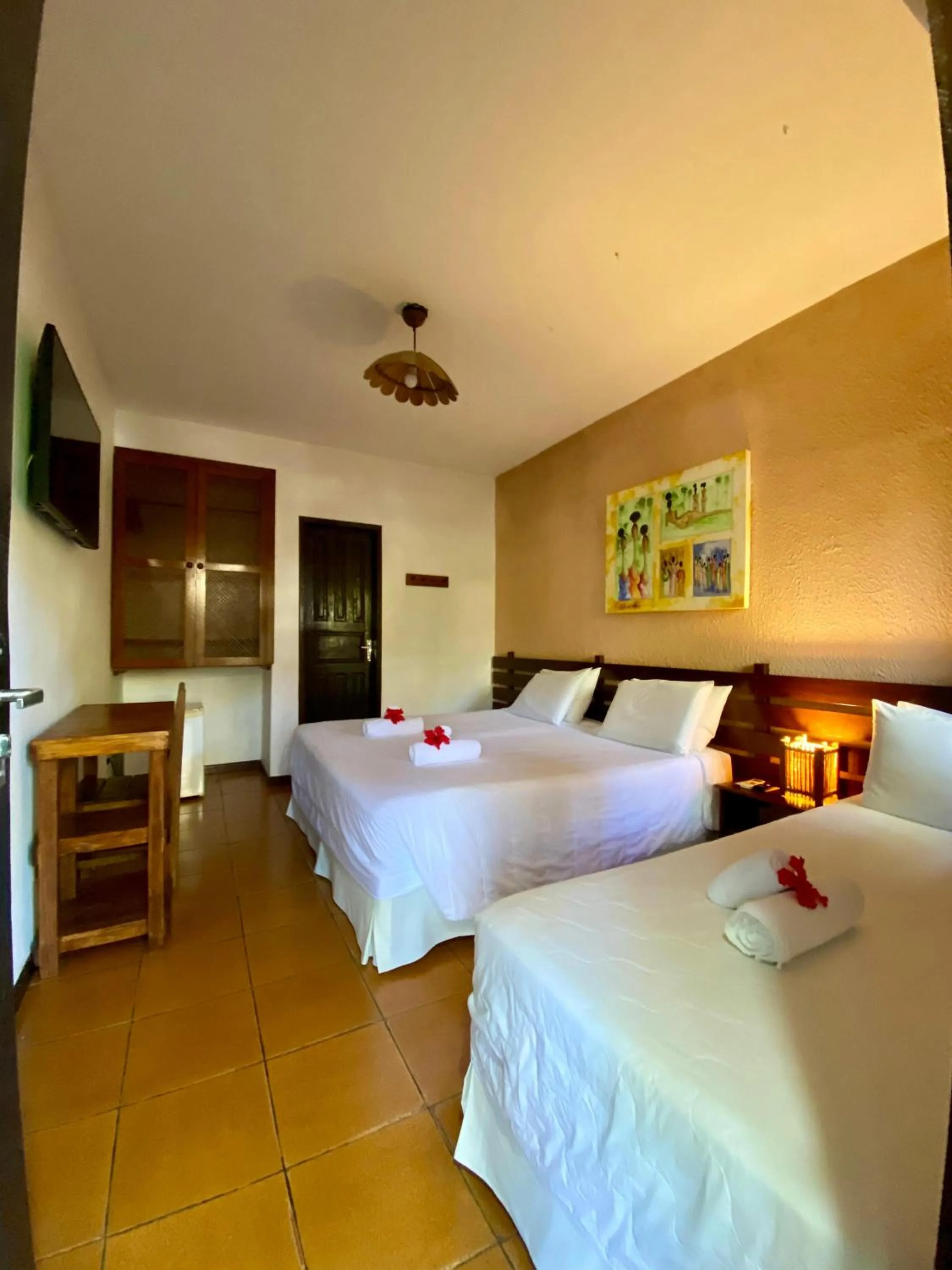 Bed in Hotel Pousada Marambaia