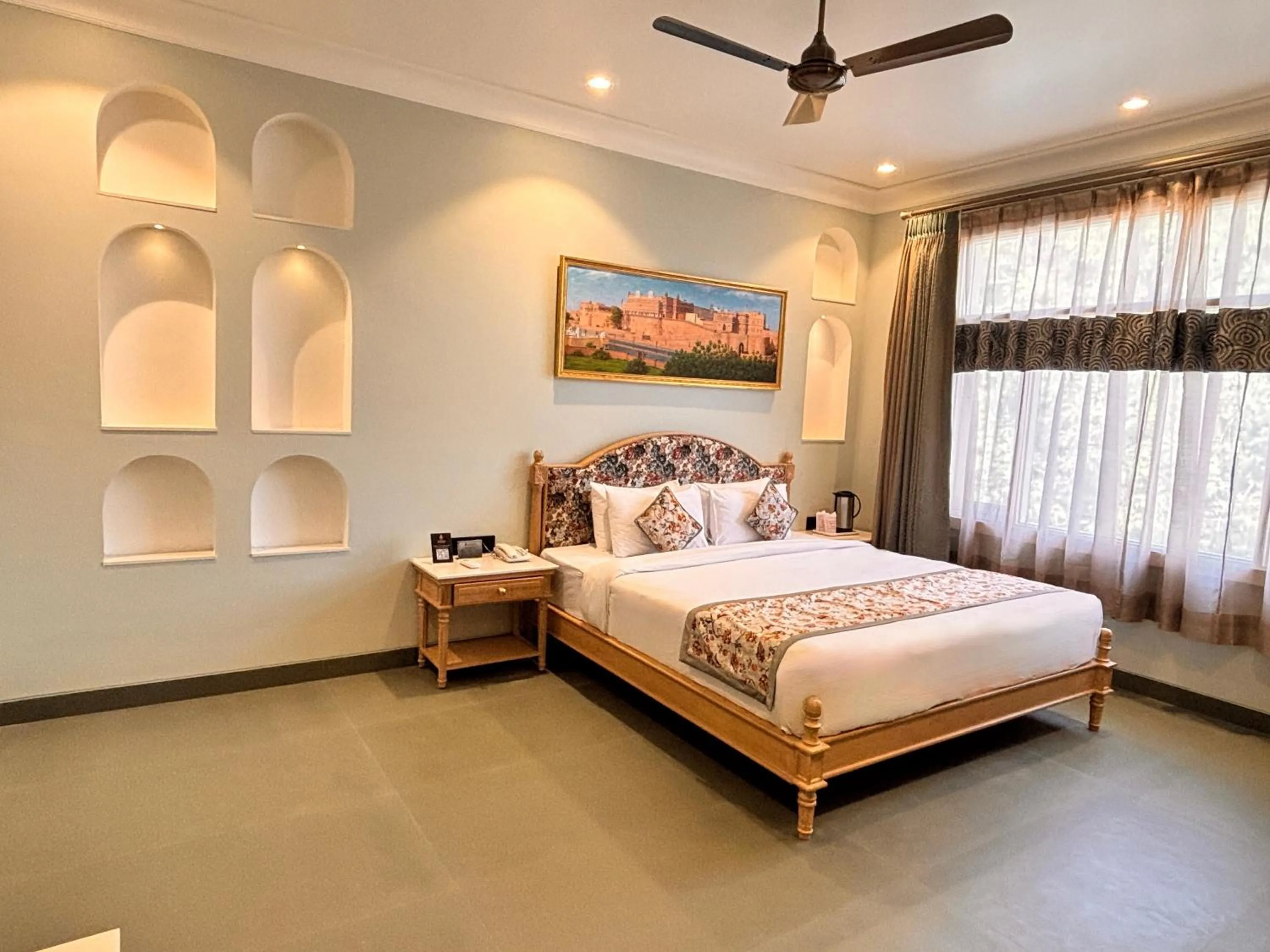 Bedroom, Bed in Ratnawali – A Vegetarian Heritage Hotel