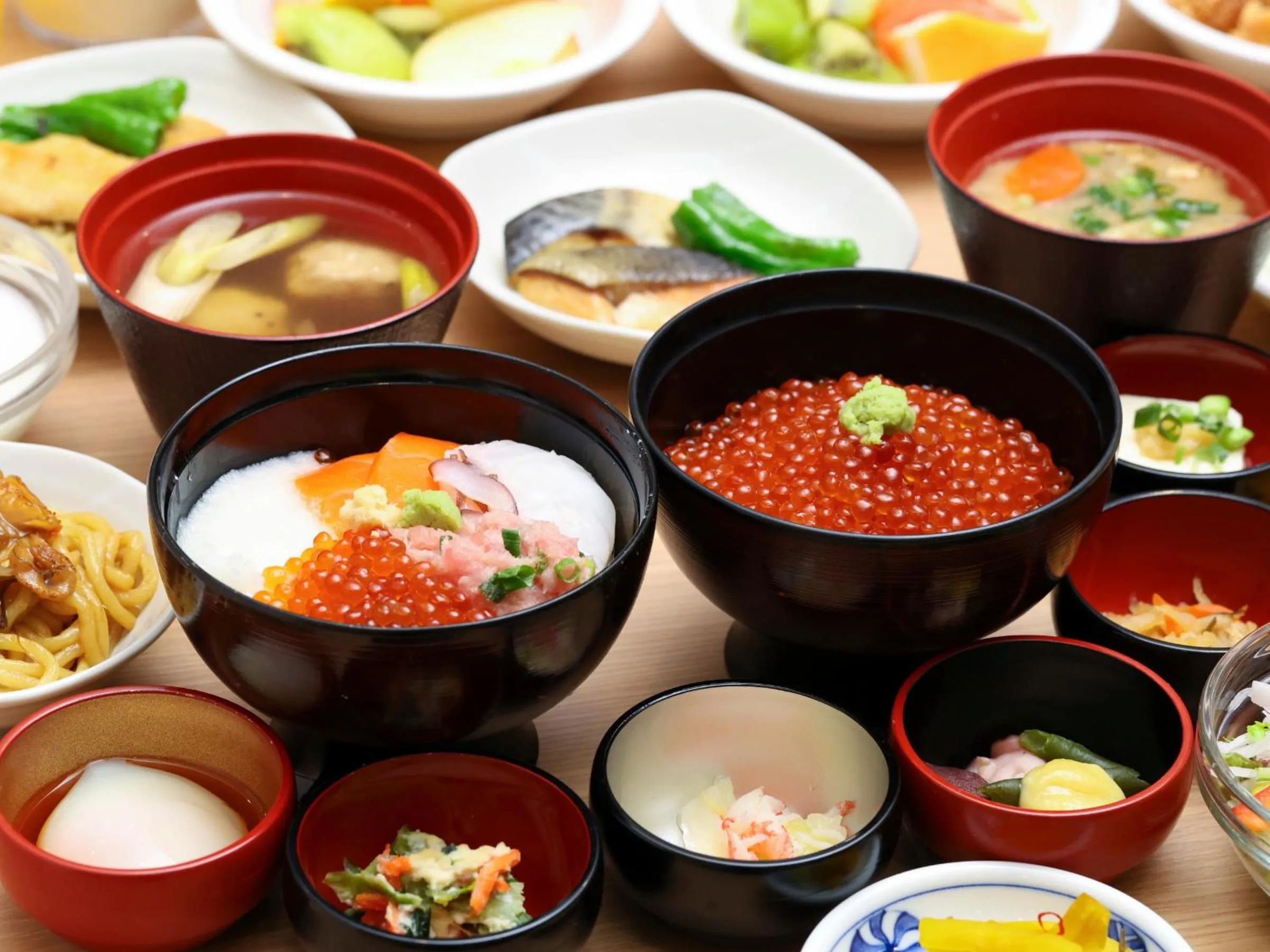 Buffet breakfast in Dormy Inn Wakkanai