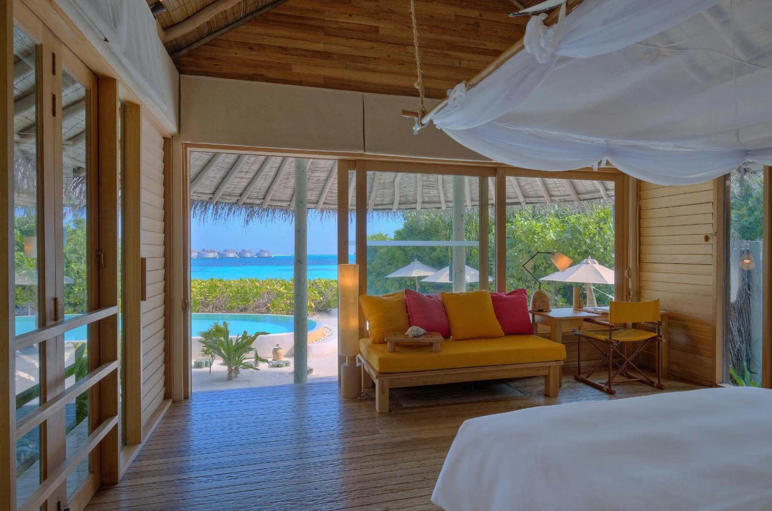 Bedroom in Six Senses Laamu