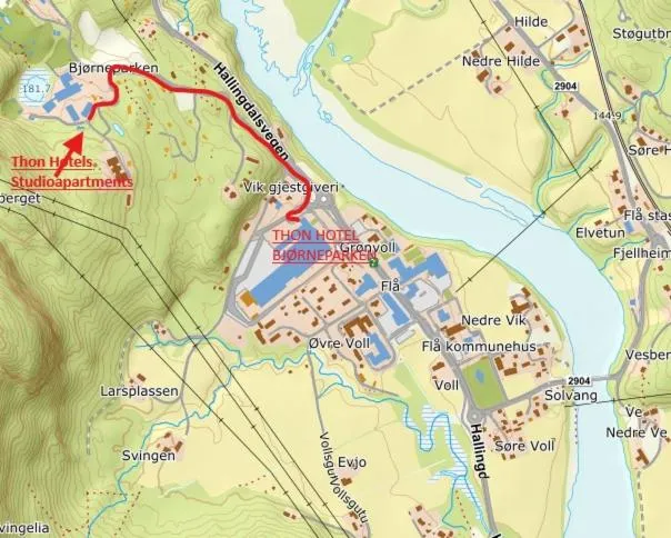 Location in Thon Hotel Bjørneparken