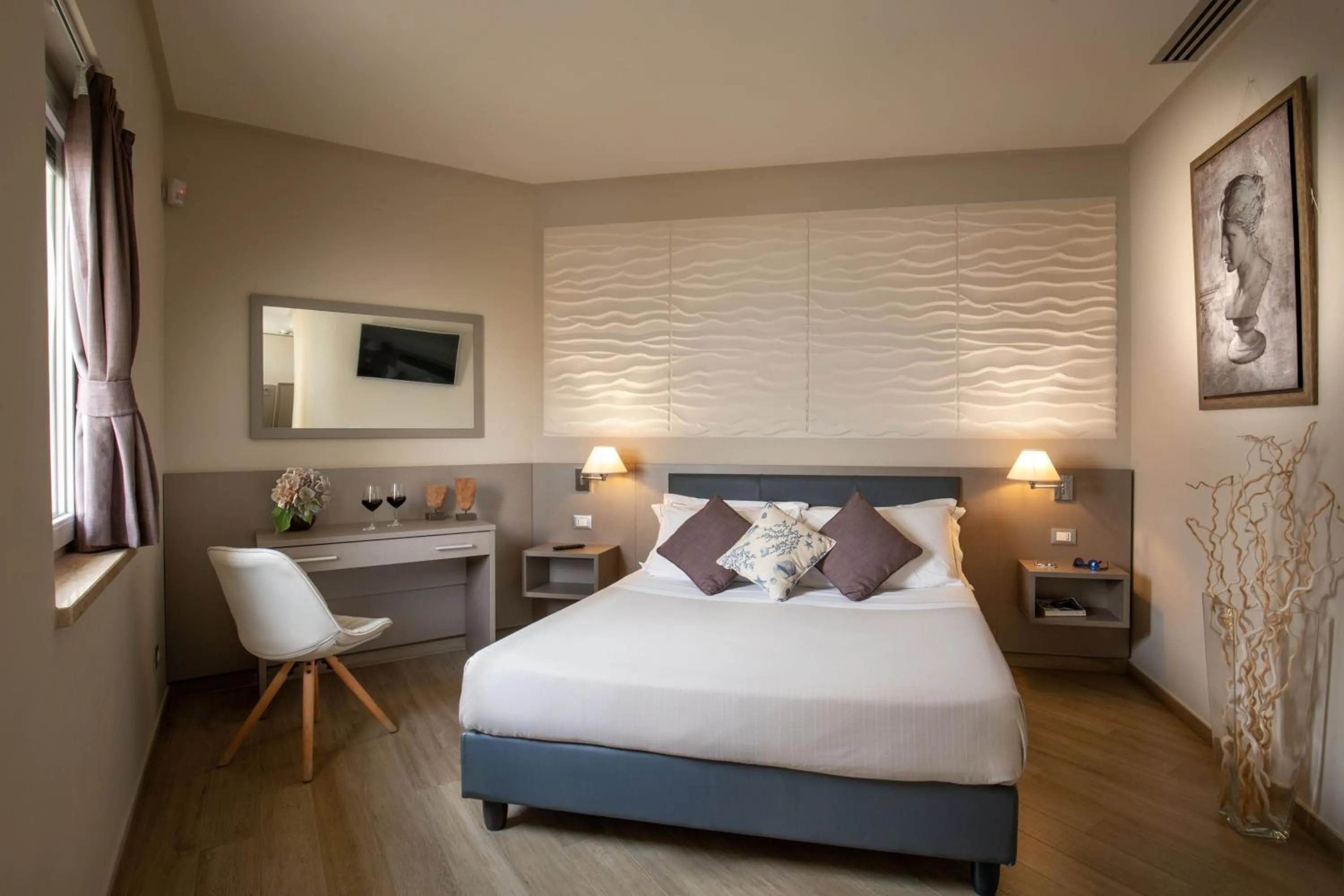 Bed in Hotel Miramare