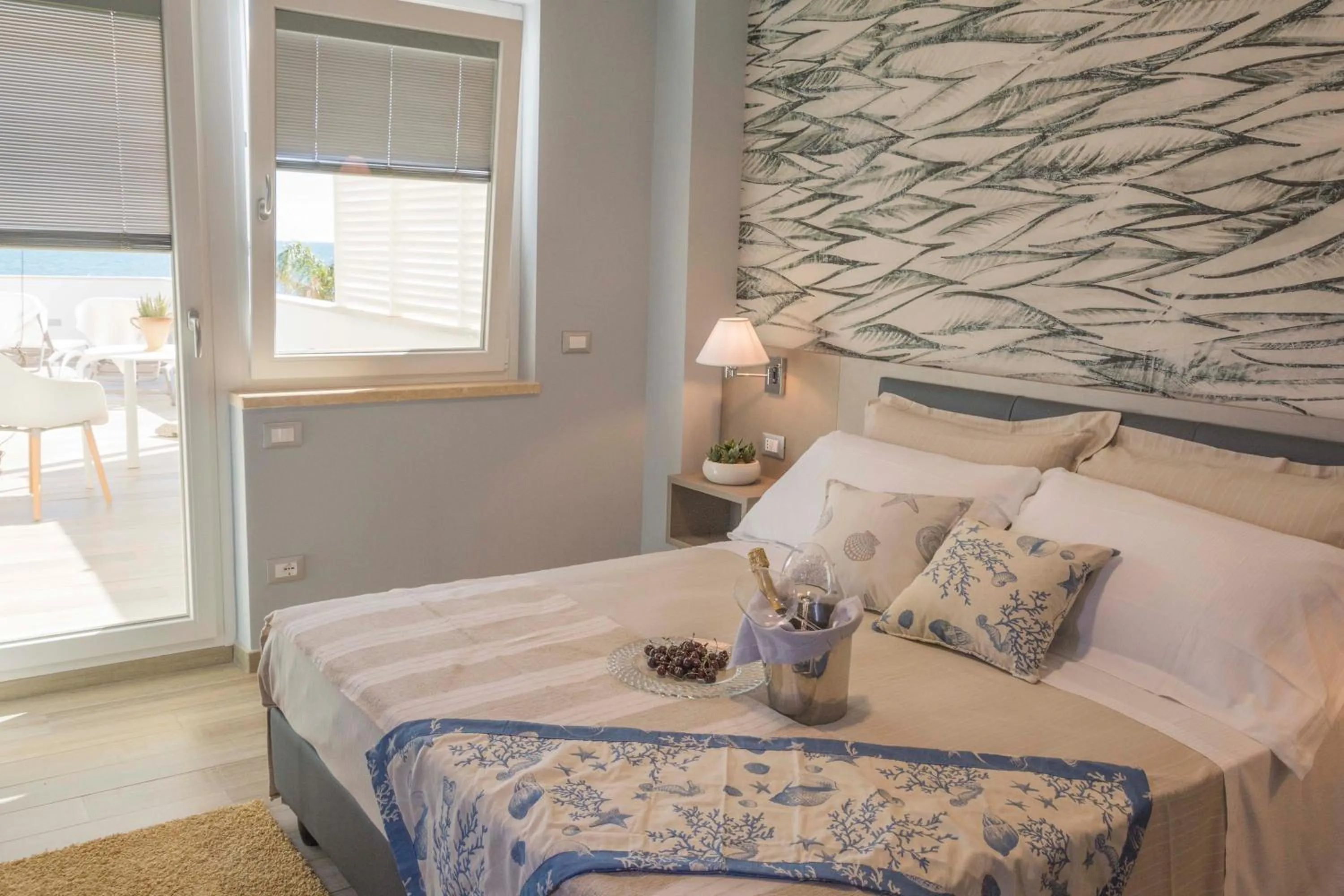 Bed in Hotel Miramare