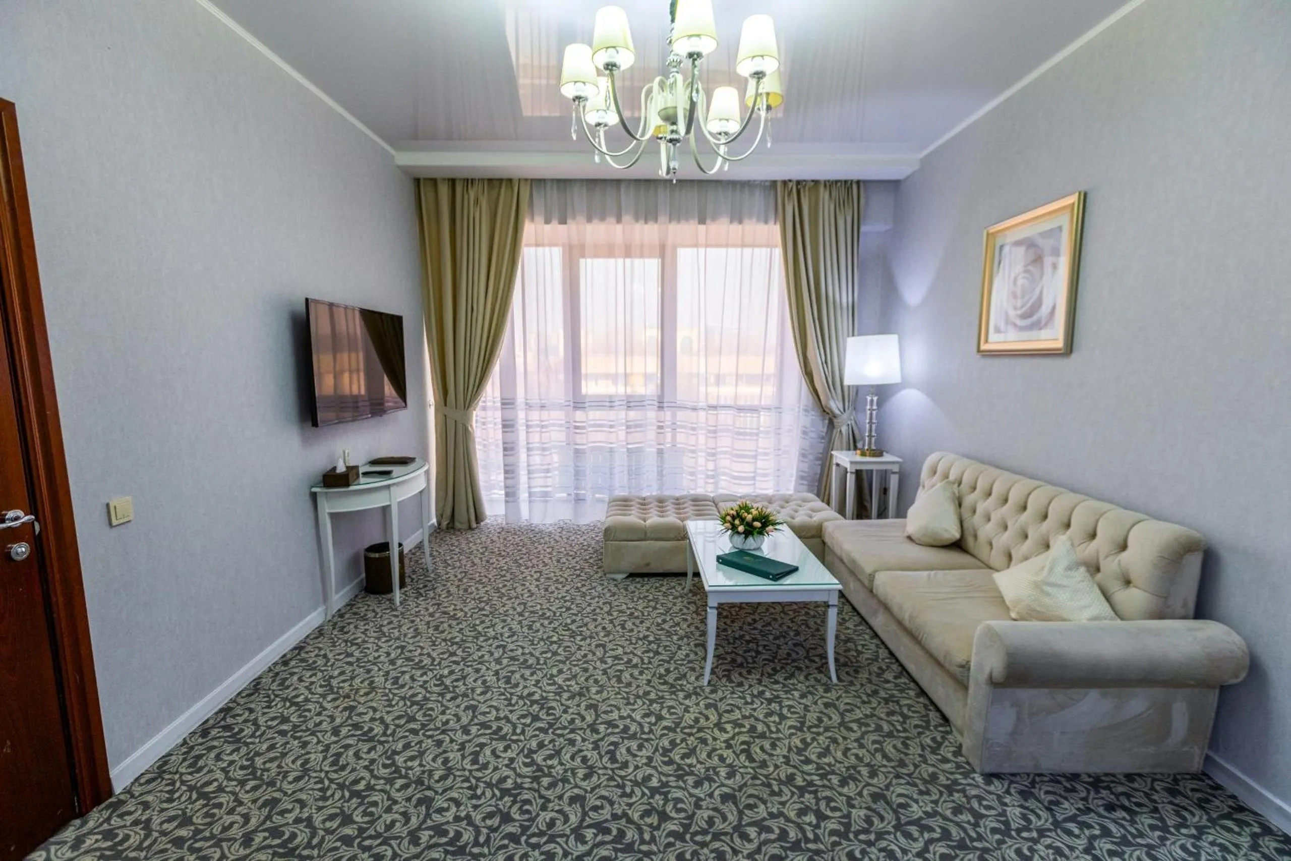 Seating area in Plaza Hotel Almaty