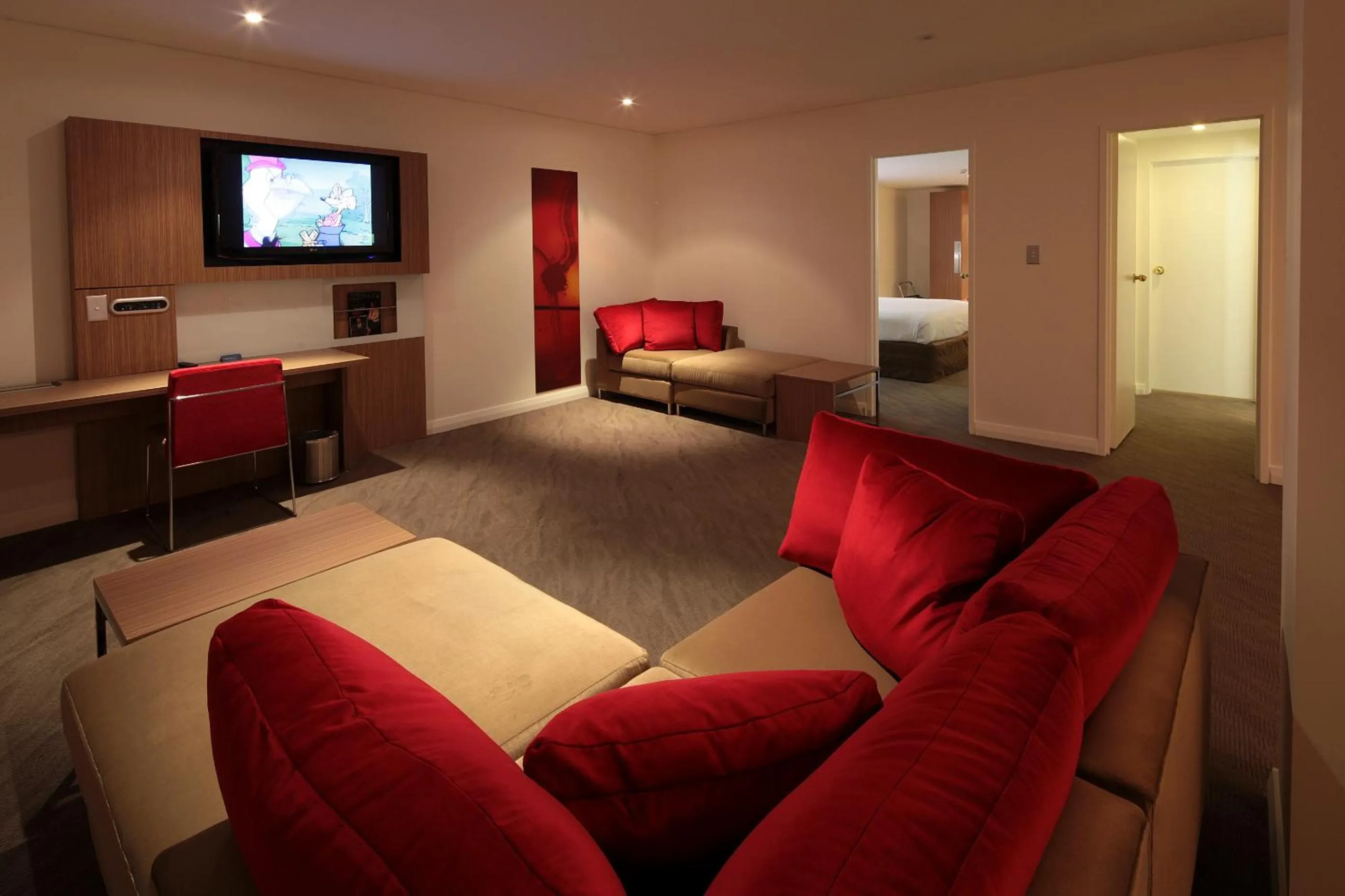 Living room, Bed in Novotel Sydney West HQ
