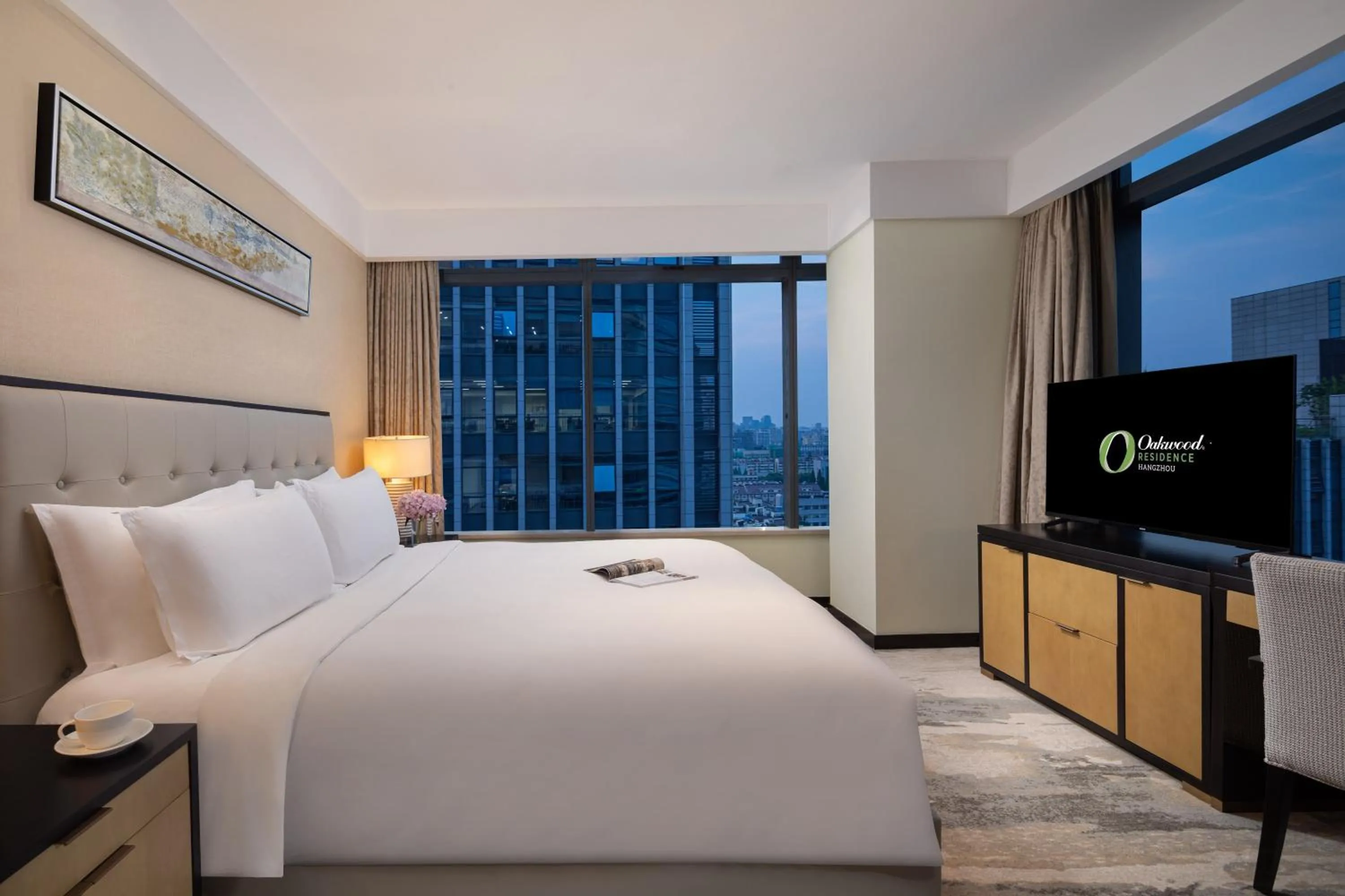 Bedroom, Bed in Oakwood Residence Hangzhou