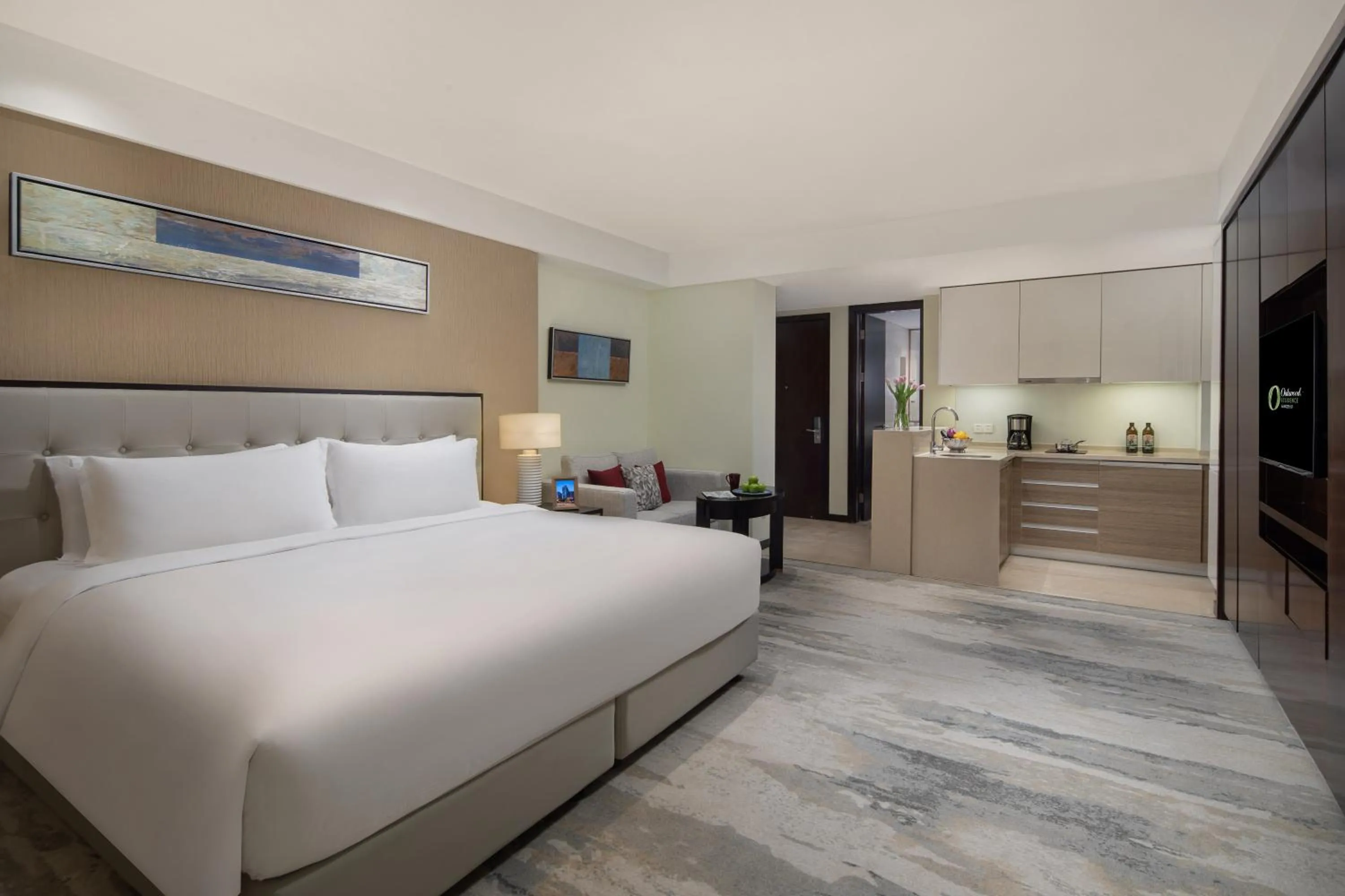 Bedroom, Bed in Oakwood Residence Hangzhou