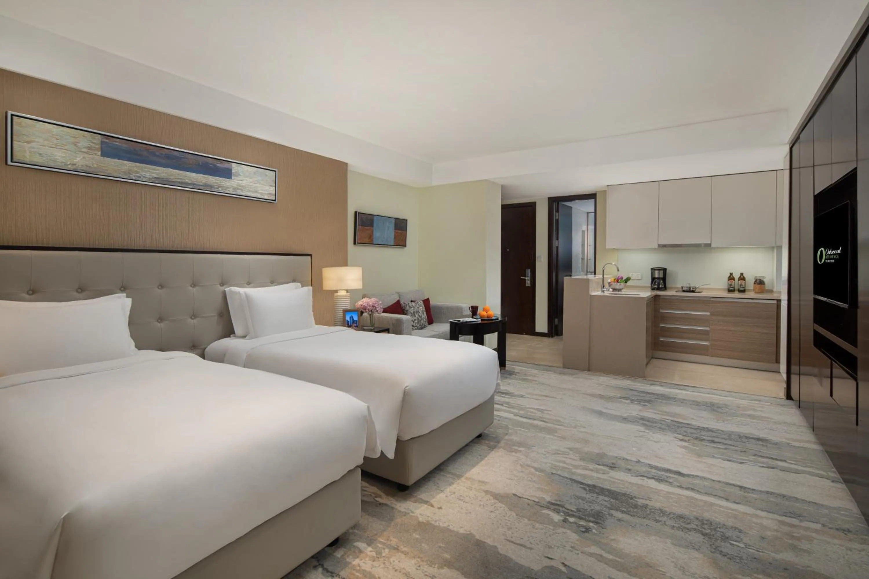 Bedroom, Bed in Oakwood Residence Hangzhou