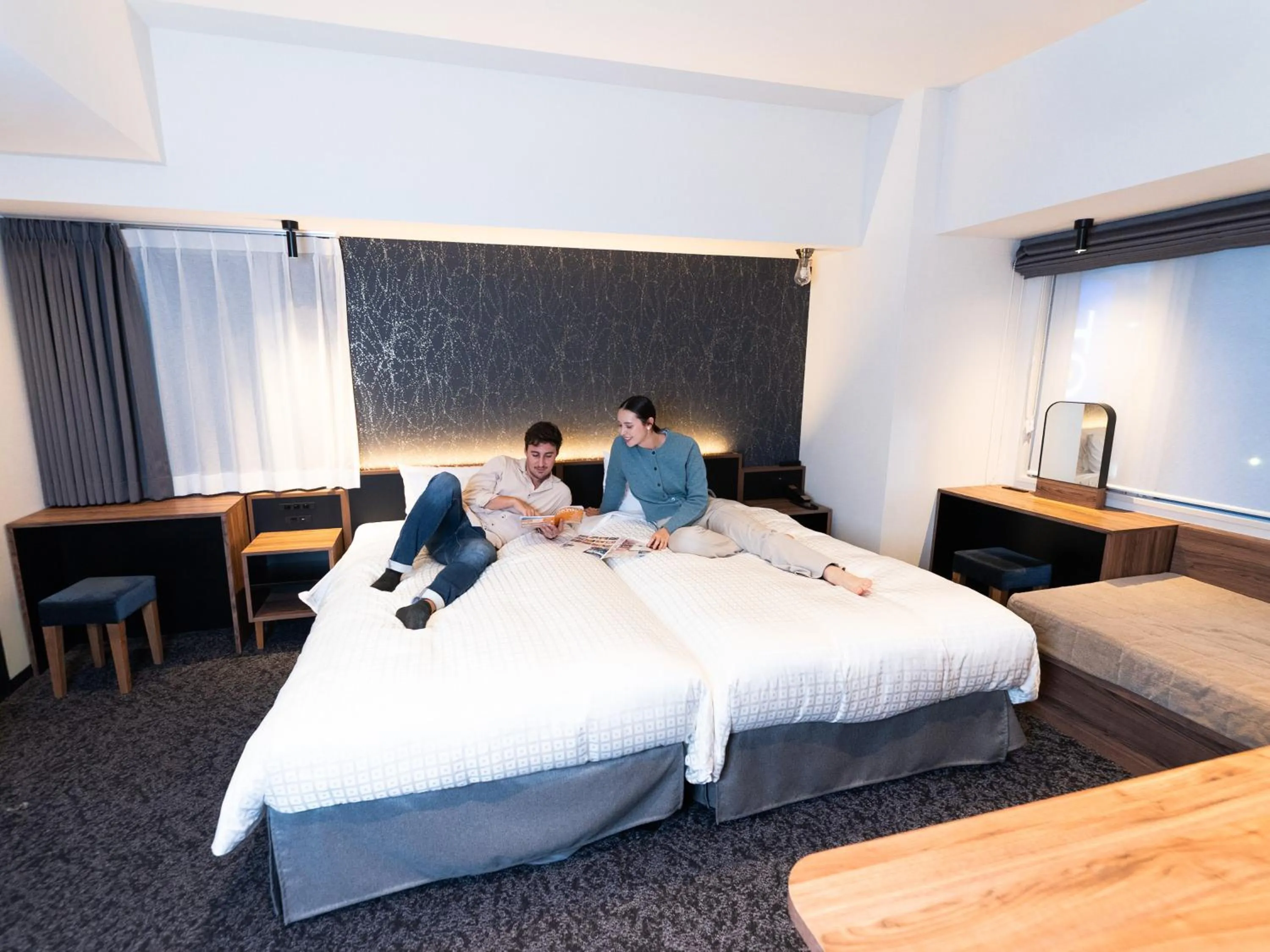 People, Bed in Tokyu Stay Nishi Shinjuku