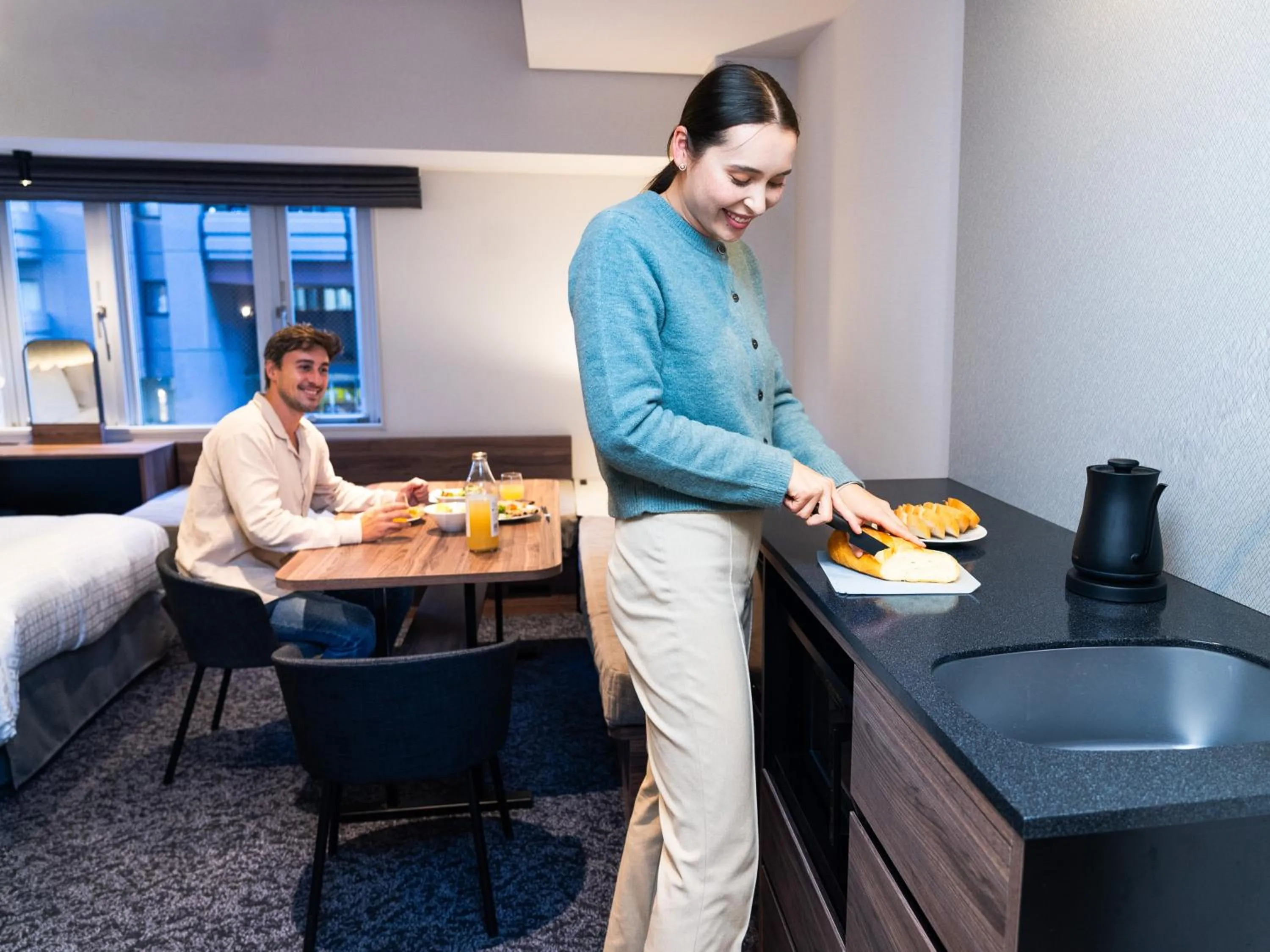 People in Tokyu Stay Nishi Shinjuku