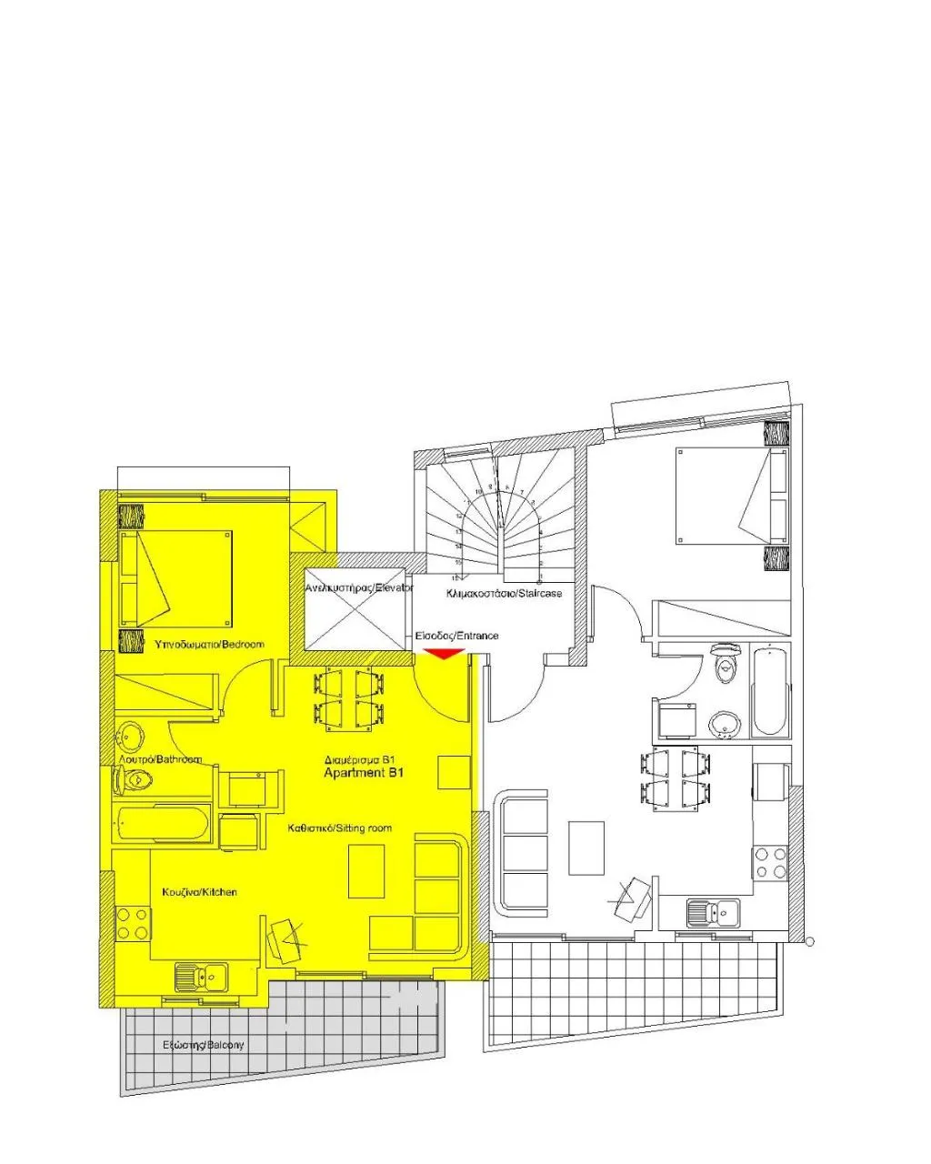 Floor plan in Elvita Apartments 2