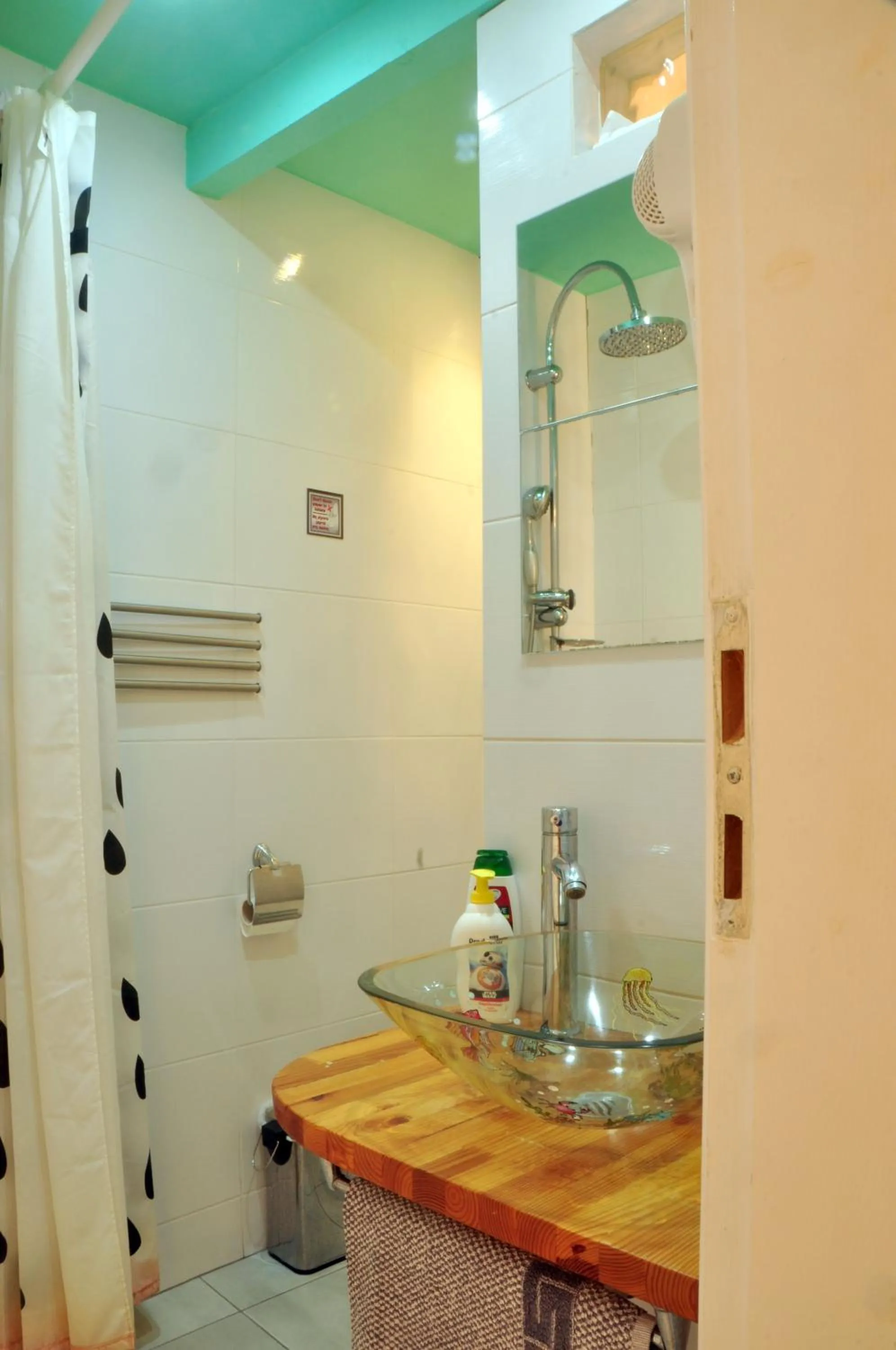 Shower in Limni Stone Apartments