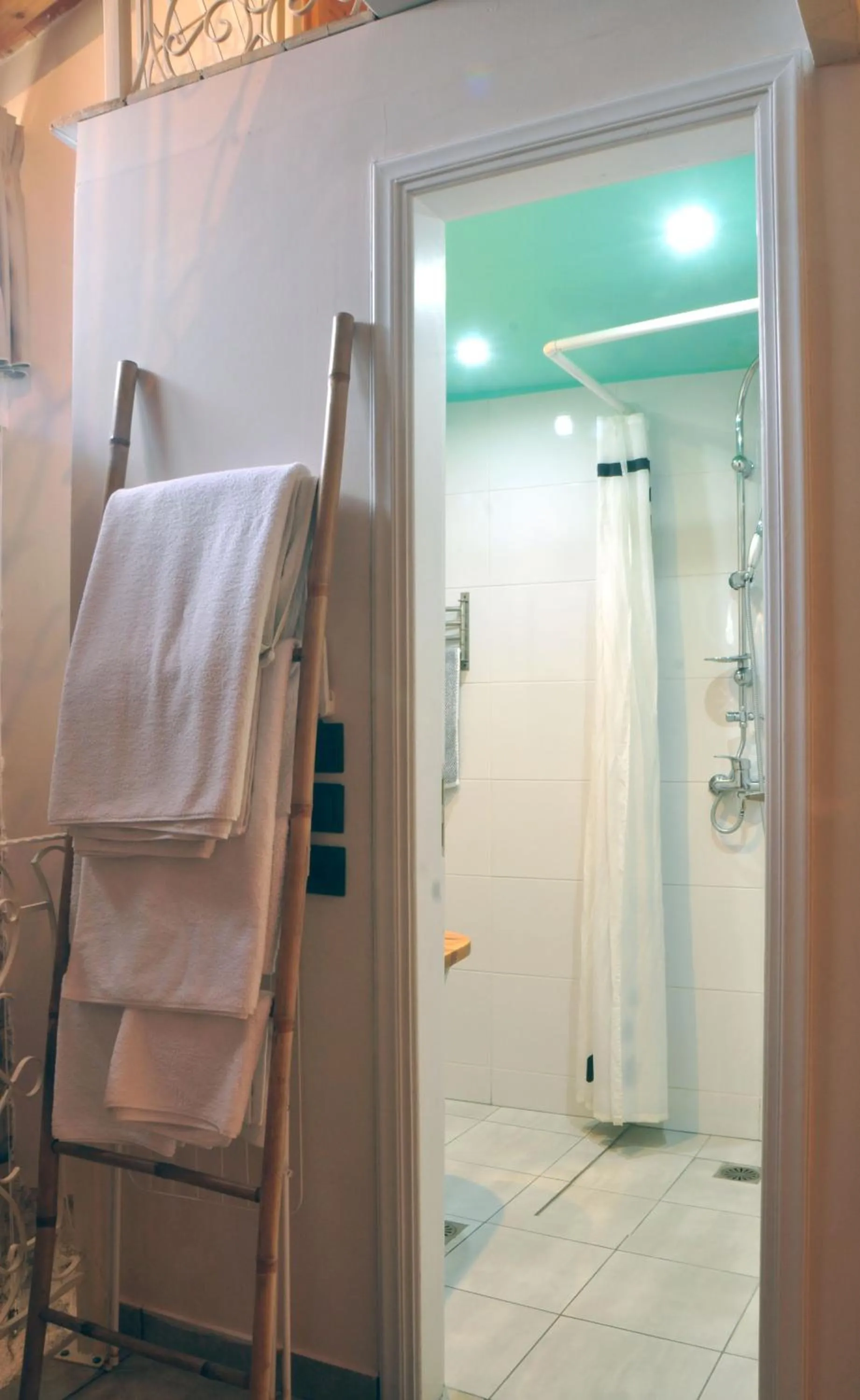 Shower in Limni Stone Apartments