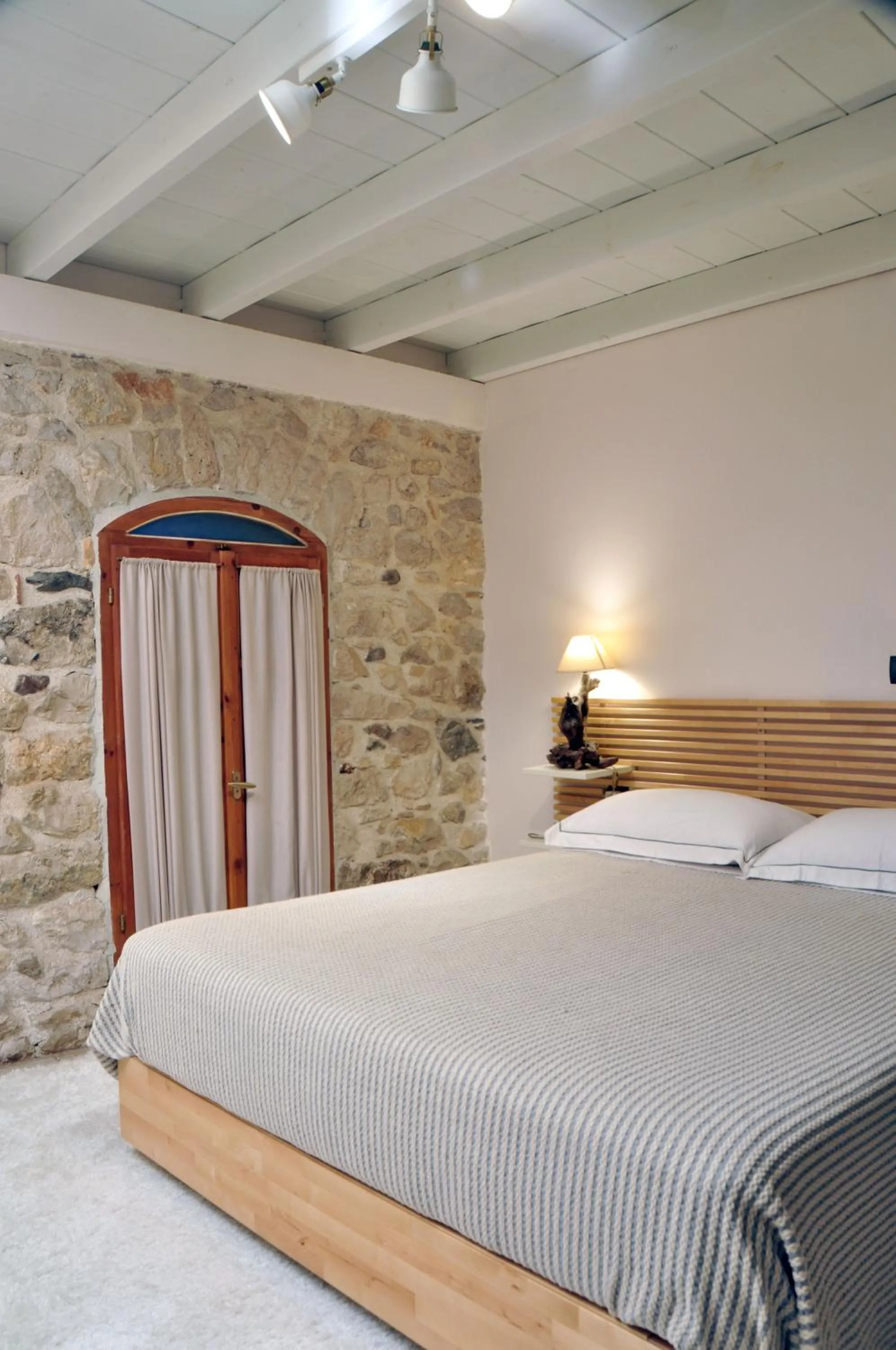 Bed in Limni Stone Apartments