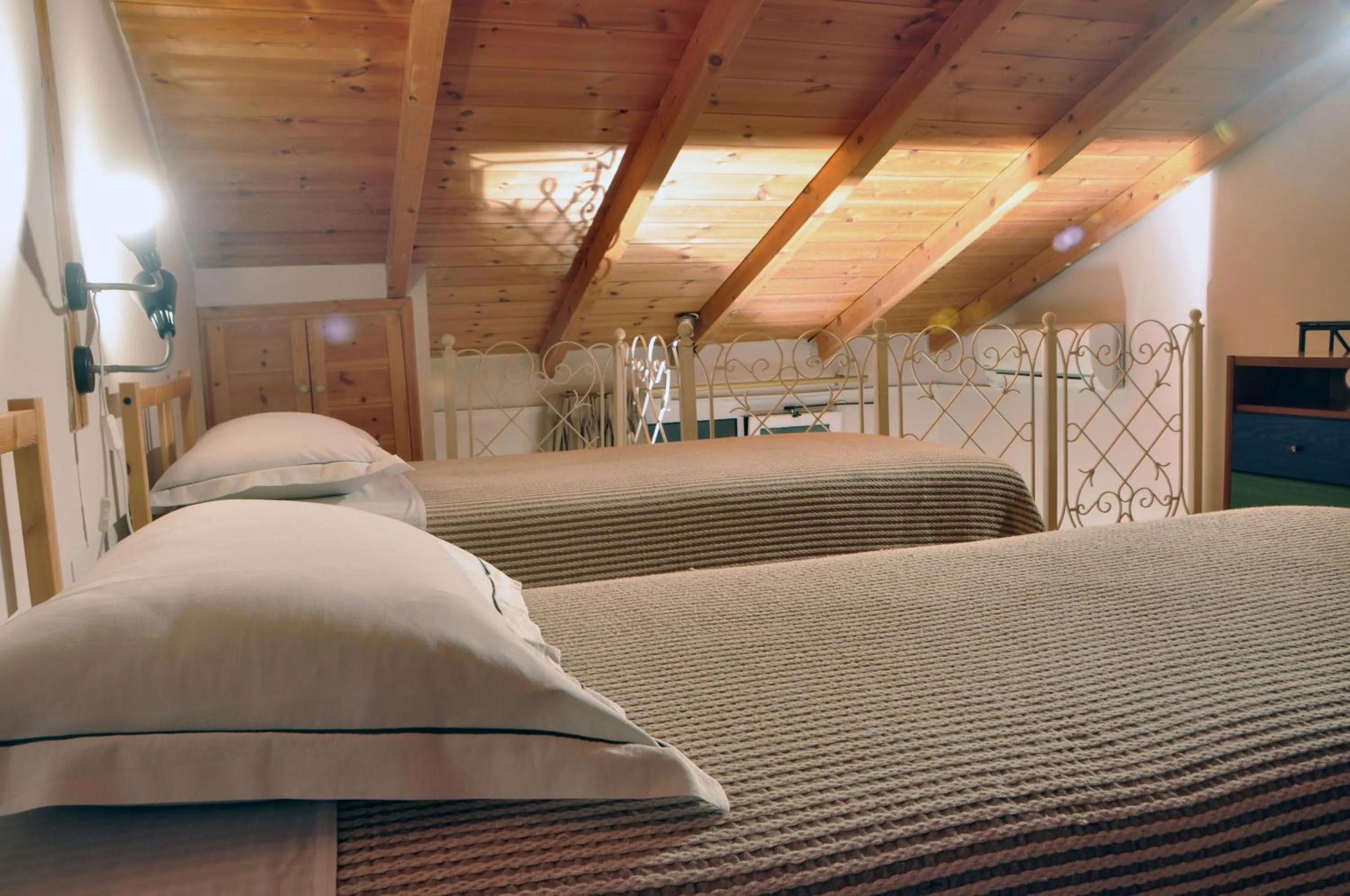 Bed in Limni Stone Apartments