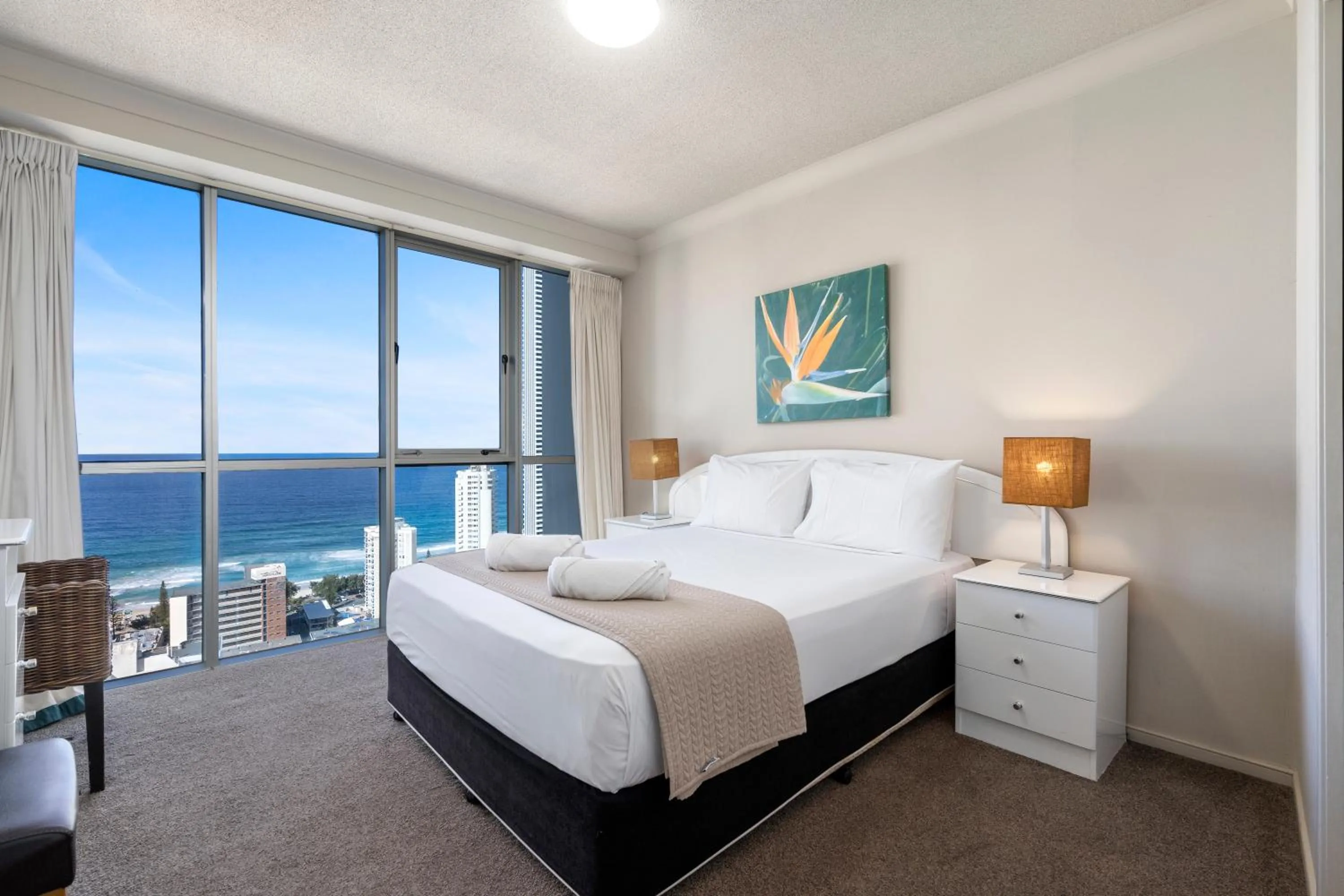 Bedroom, Bed in Chevron Renaissance - Private Apartments - Hosted by Coastal Letting Co.