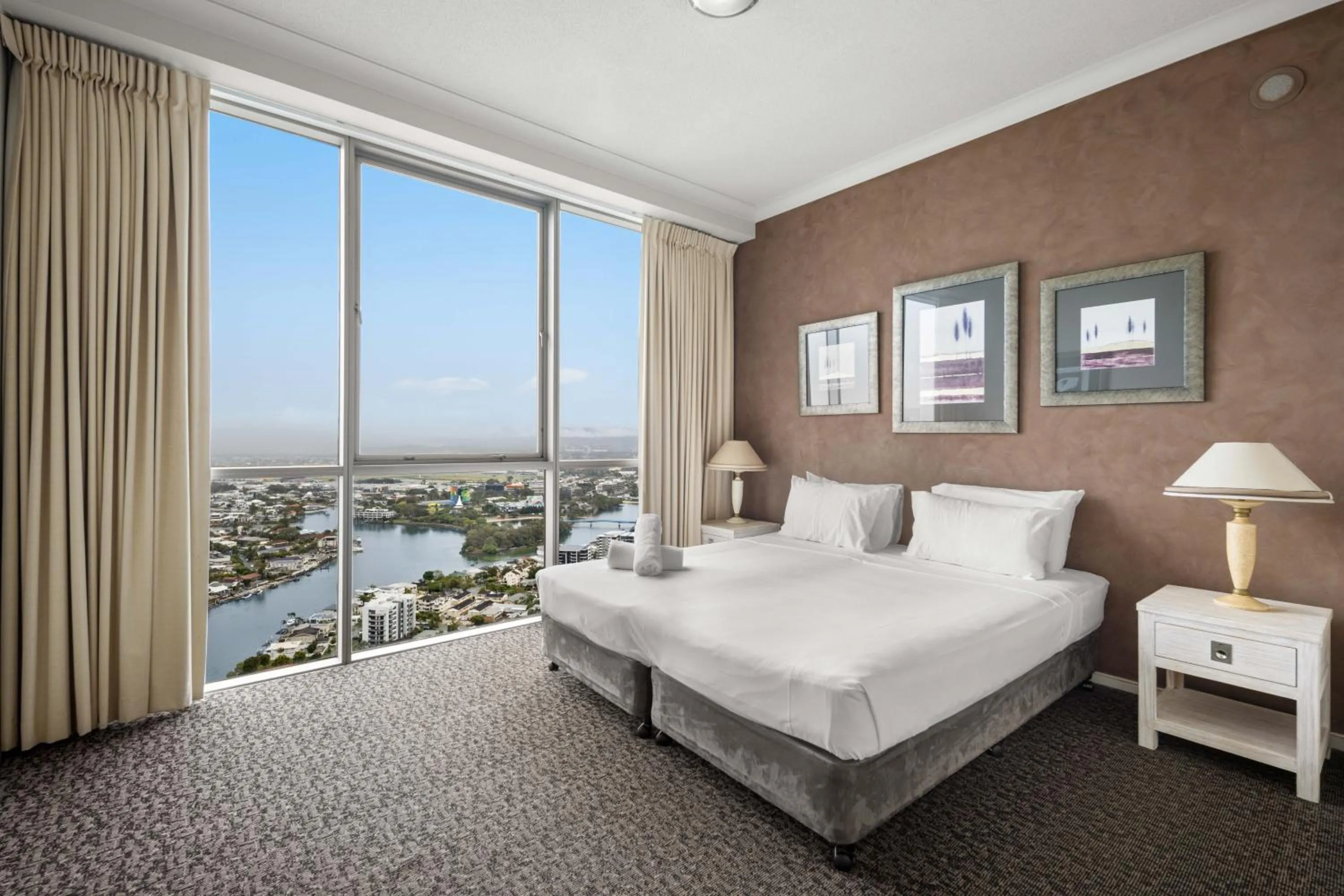 Bedroom, Bed in Chevron Renaissance - Private Apartments - Hosted by Coastal Letting Co.