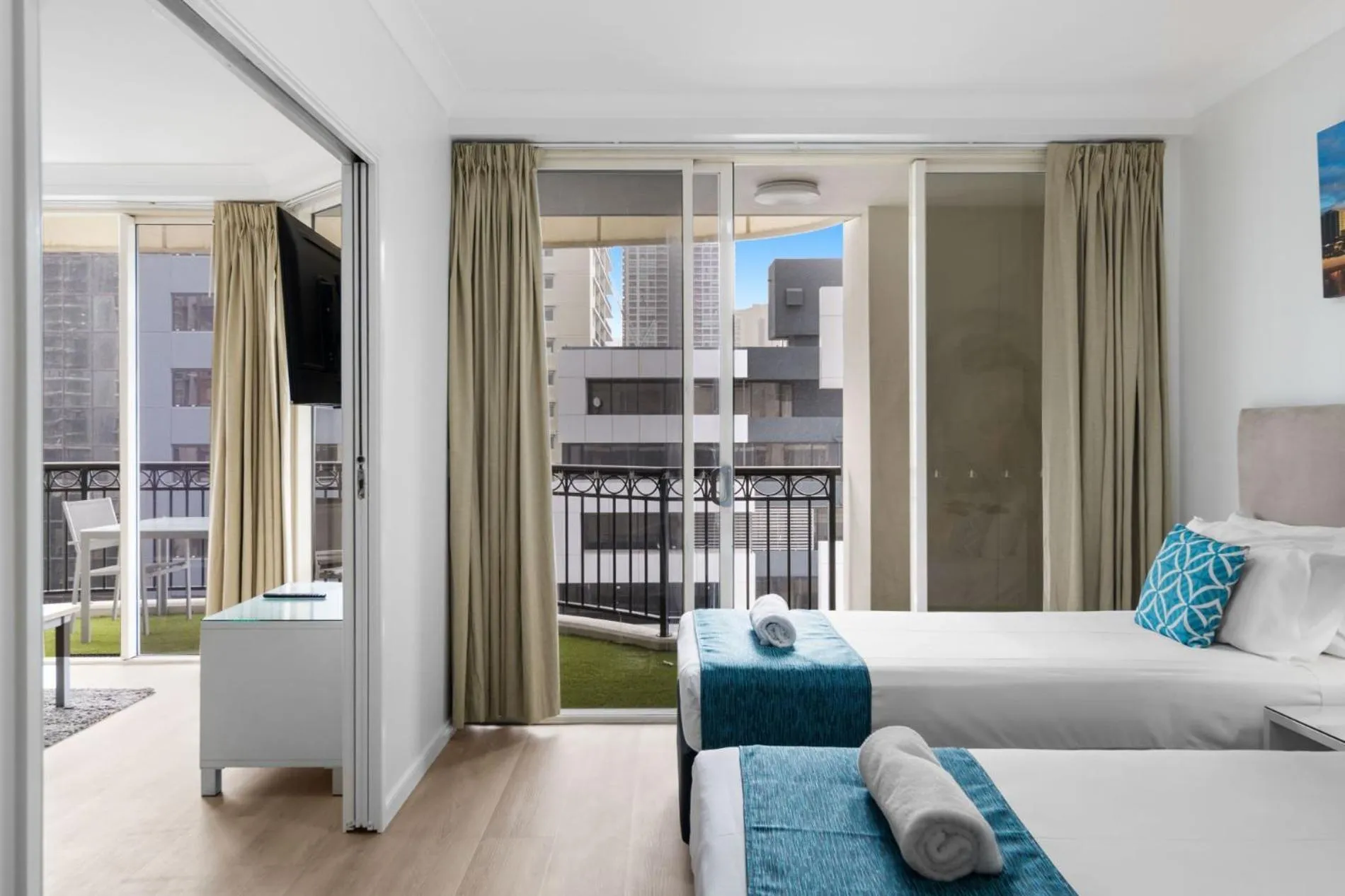 Bedroom, Bed in Chevron Renaissance - Private Apartments - Hosted by Coastal Letting Co.