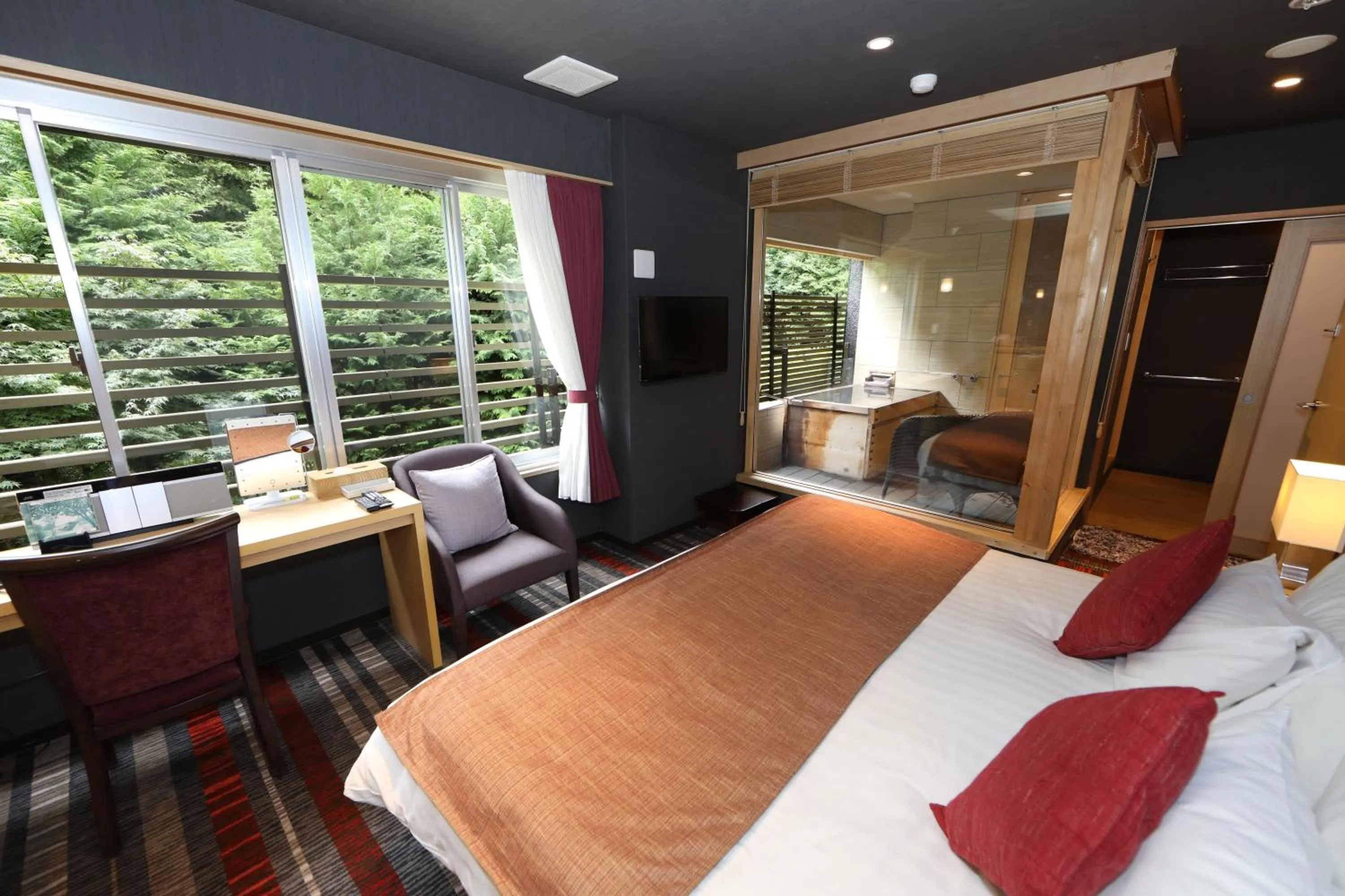 Bed in Hakone Yuyado Zen