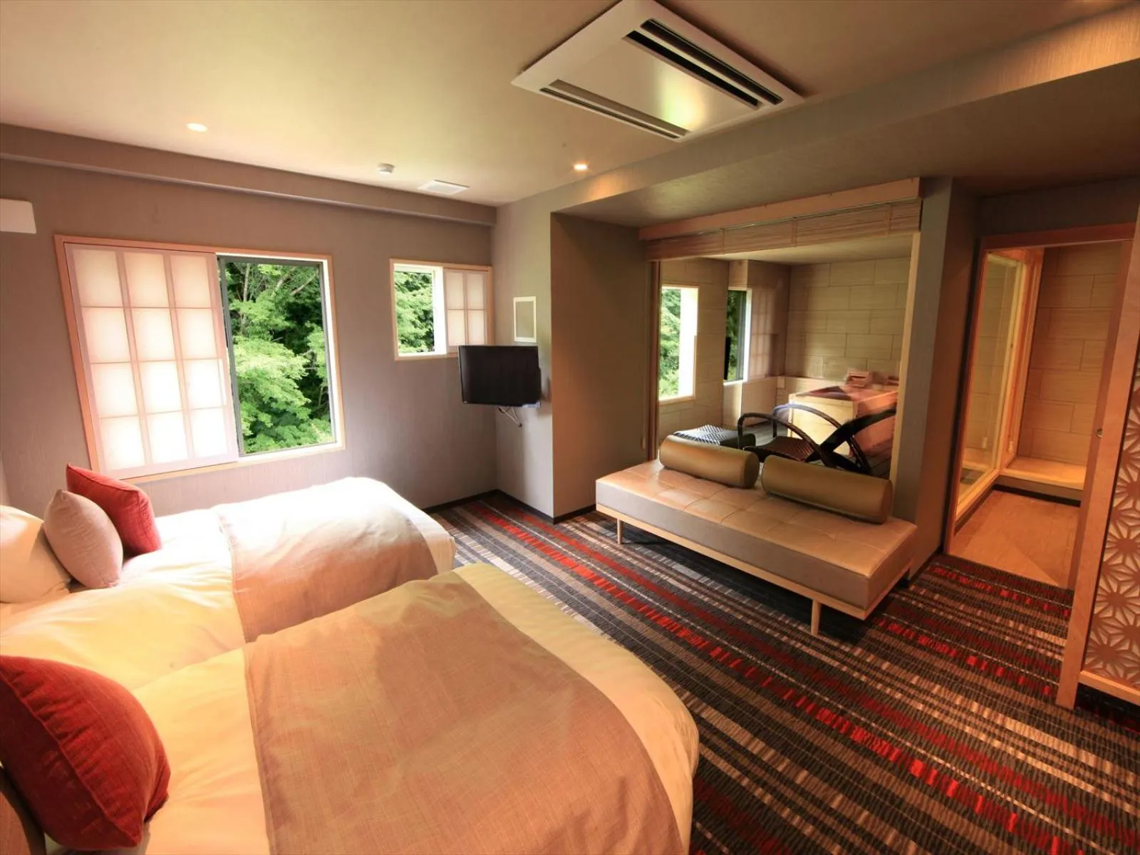 Bed in Hakone Yuyado Zen