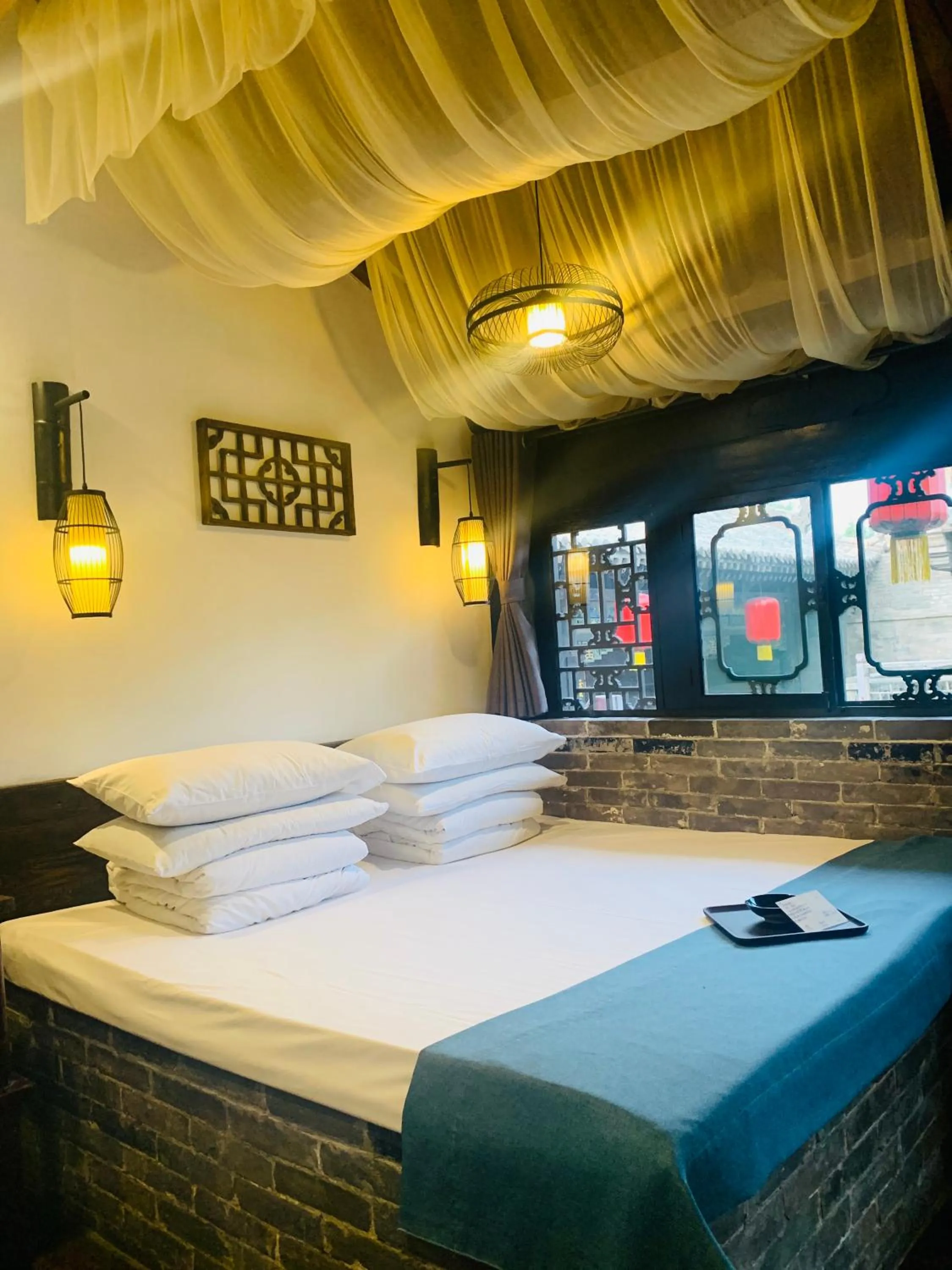 Bedroom, Bed in Elsewhere Hotel The former residence of the draft bank