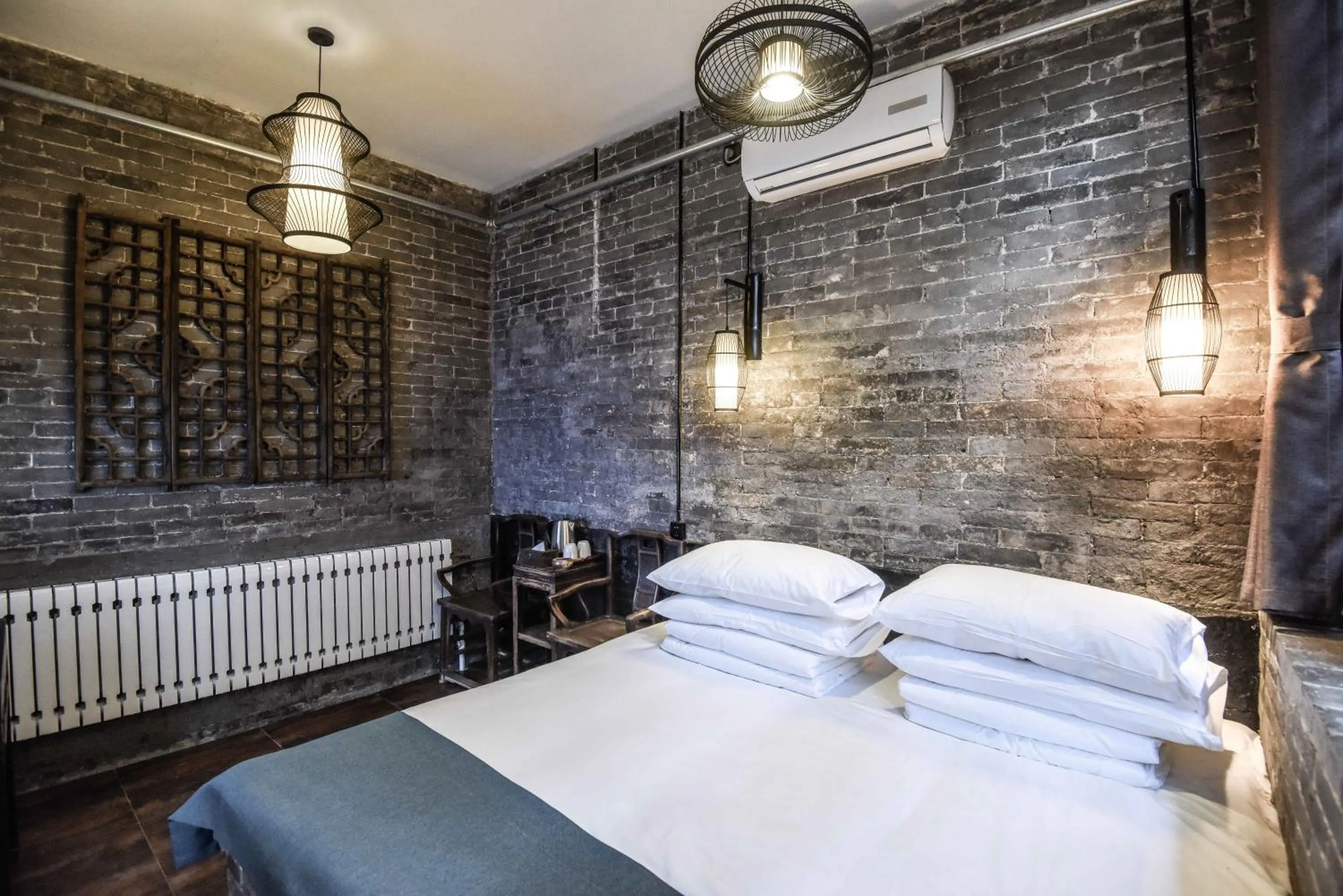 Bedroom, Bed in Elsewhere Hotel The former residence of the draft bank