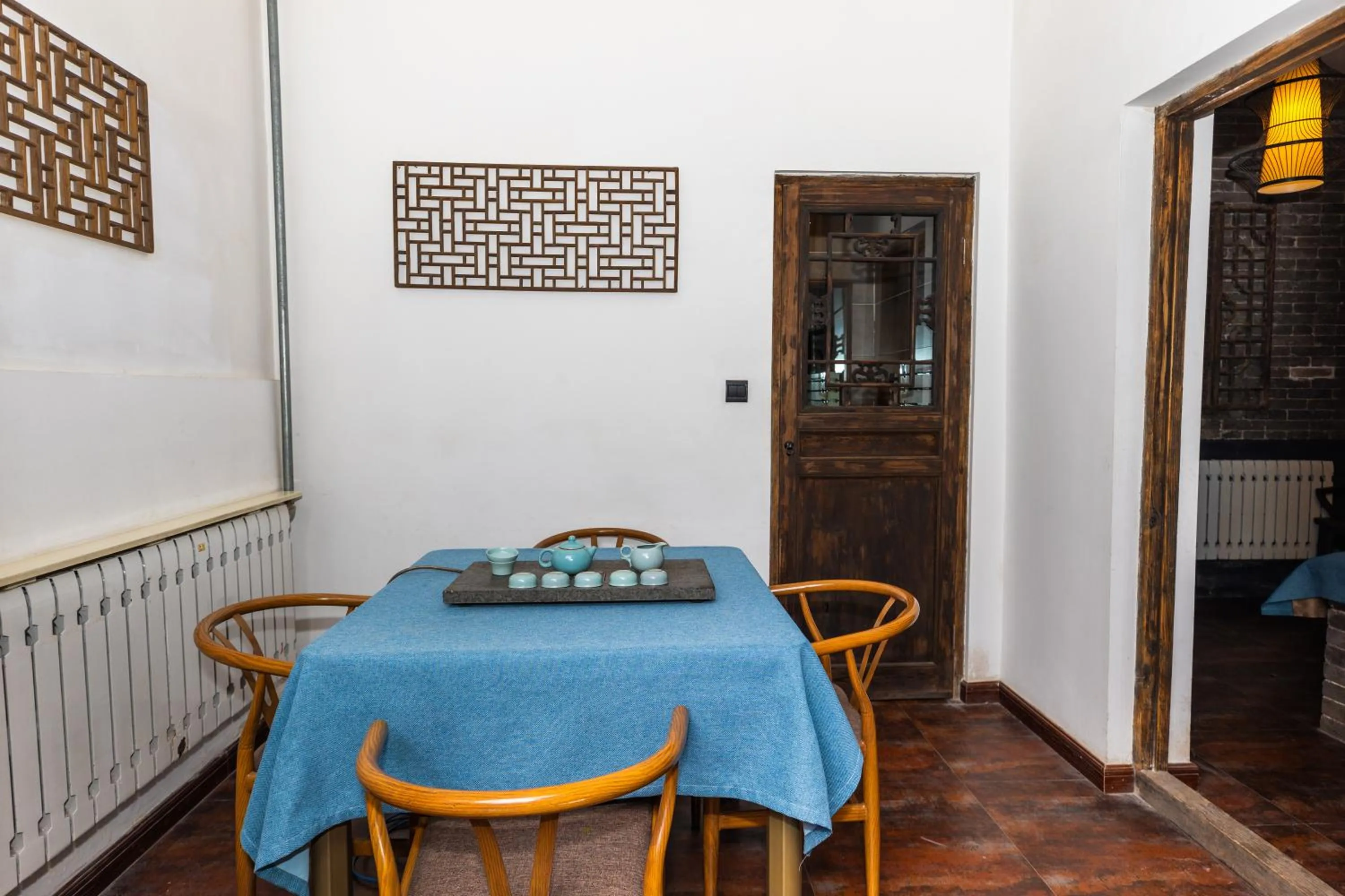 Seating area in Elsewhere Hotel The former residence of the draft bank