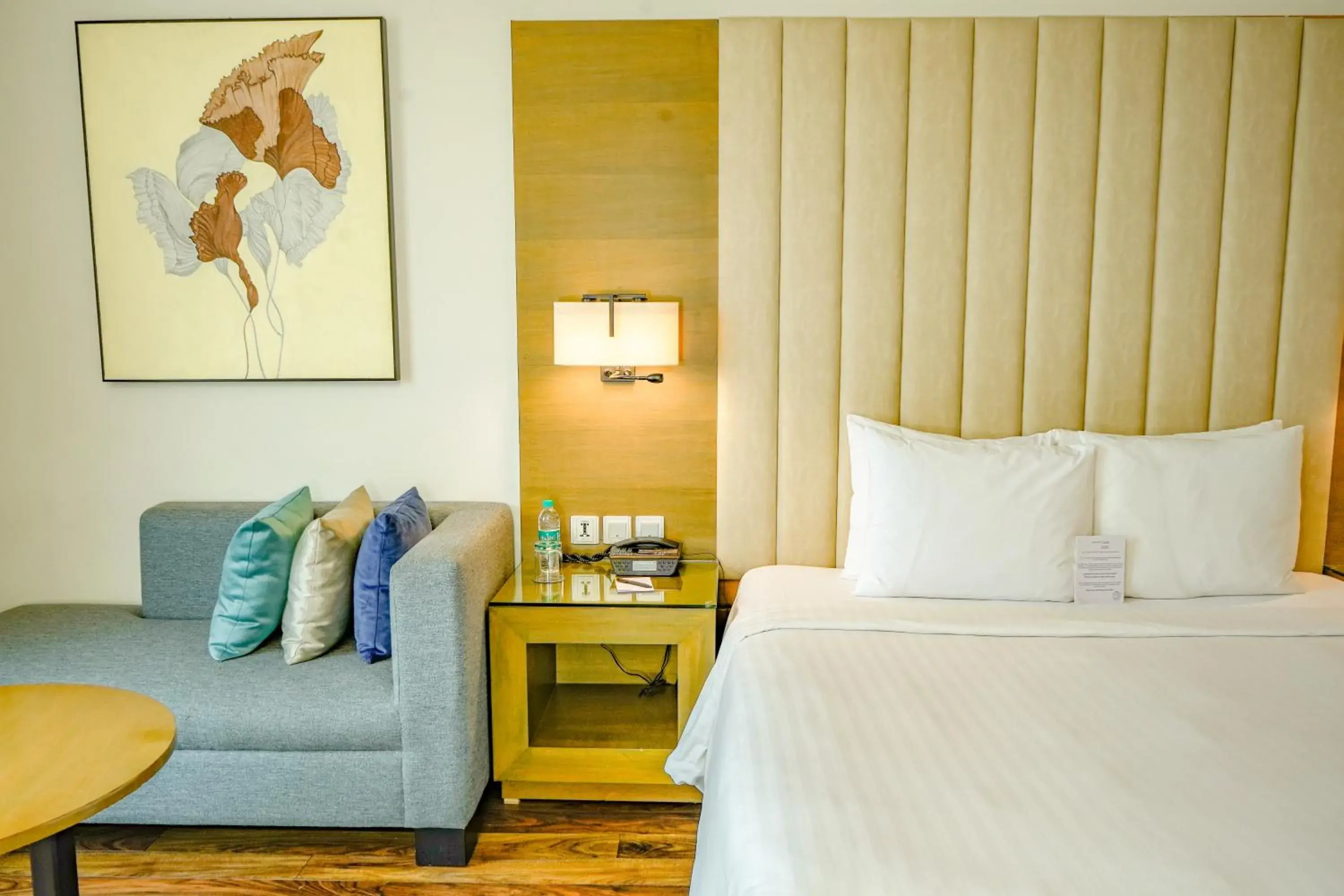 Club King Room – Breakfast, Club Lounge Access, One Way Airport Transfers, 15% Discount on Food and Beverages, Wi-Fi - single occupancy in Courtyard by Marriott Gurugram Downtown Club King Room – Breakfast, Club Lounge Access, One Way Airport Transfers, 15% Discount on Food and Beverages, Wi-Fi - single occupancy in Courtyard by Marriott Gurugram Downtown