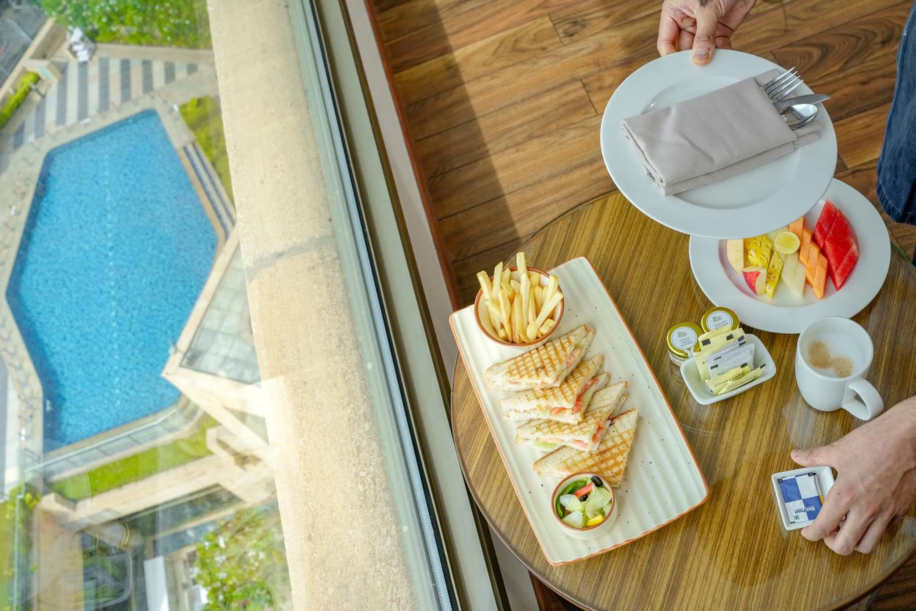 Pool view in Courtyard by Marriott Gurugram Downtown