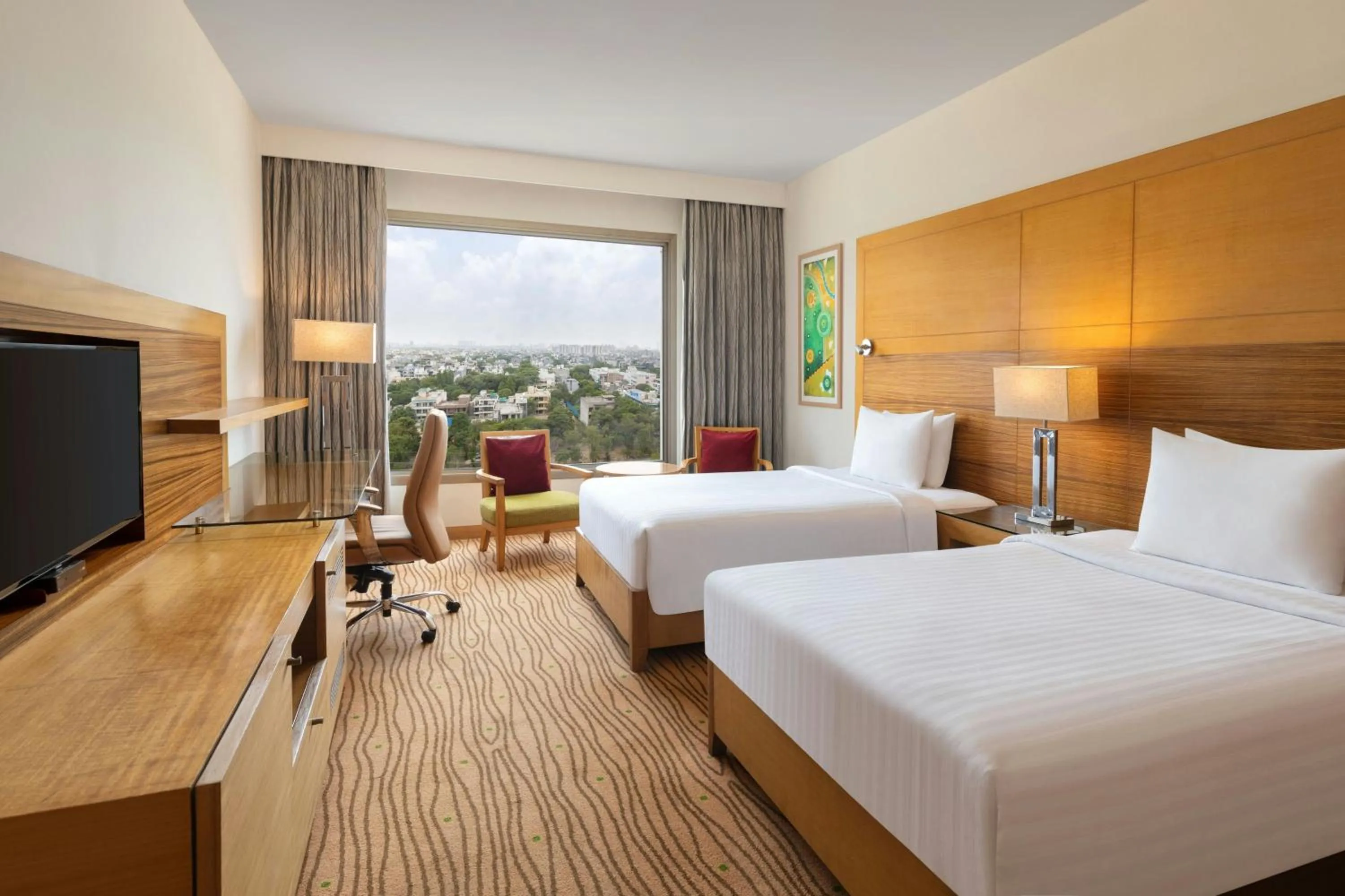 Photo of the whole room, Bed in Courtyard by Marriott Gurugram Downtown