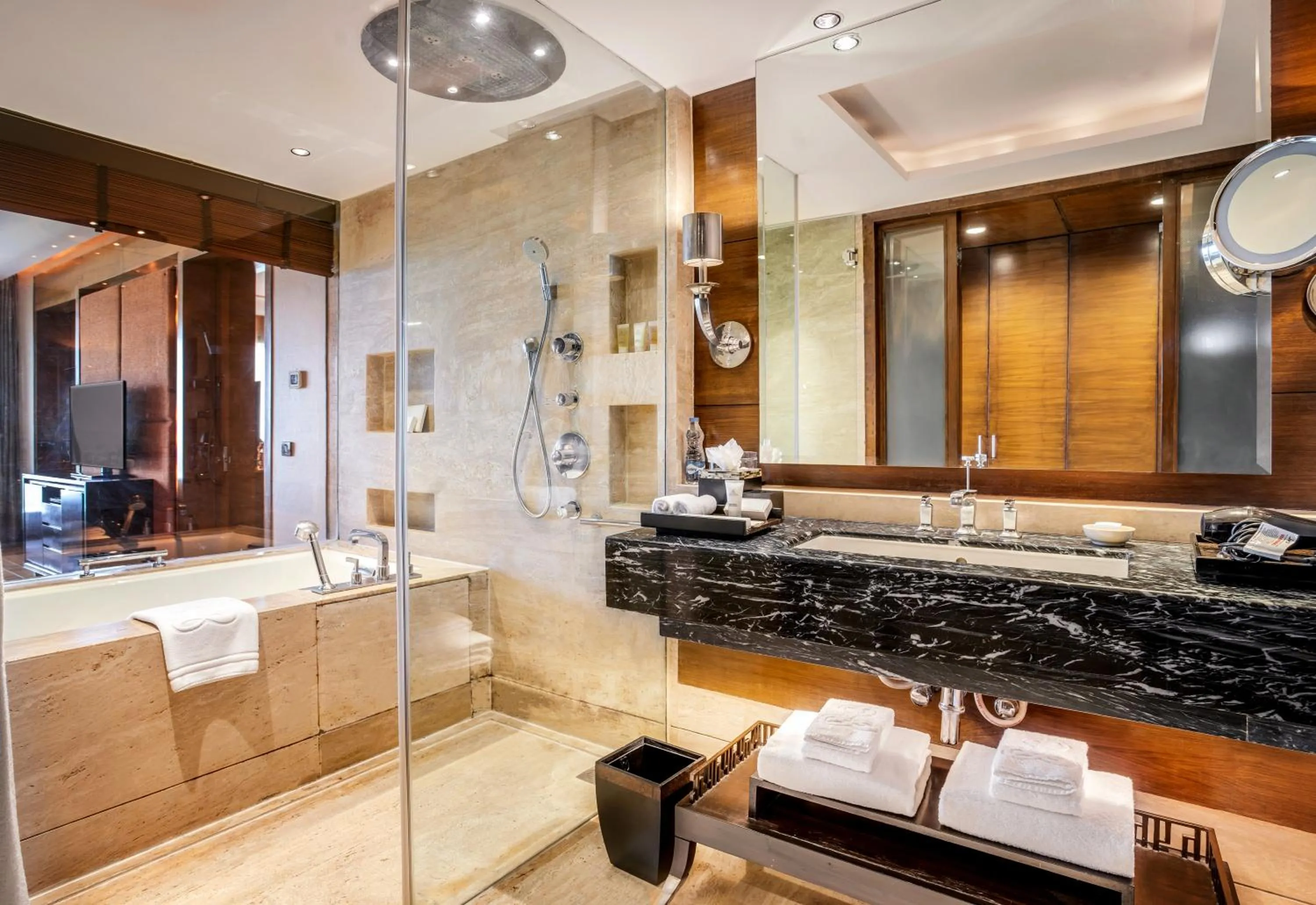 Bathroom in The Leela Ambience Gurugram Hotel & Residences - The Luxury Urban Sanctuary