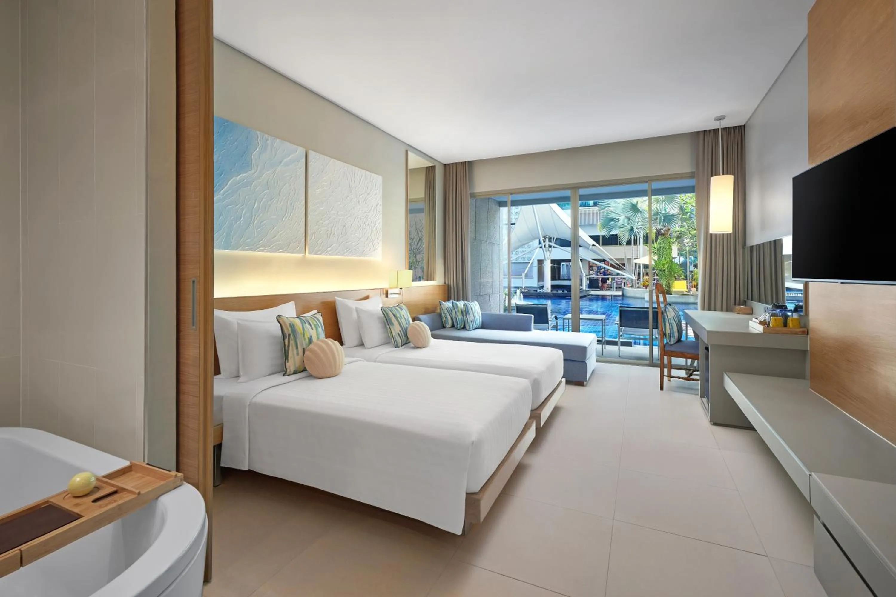 Bed in The Kee Resort & Spa