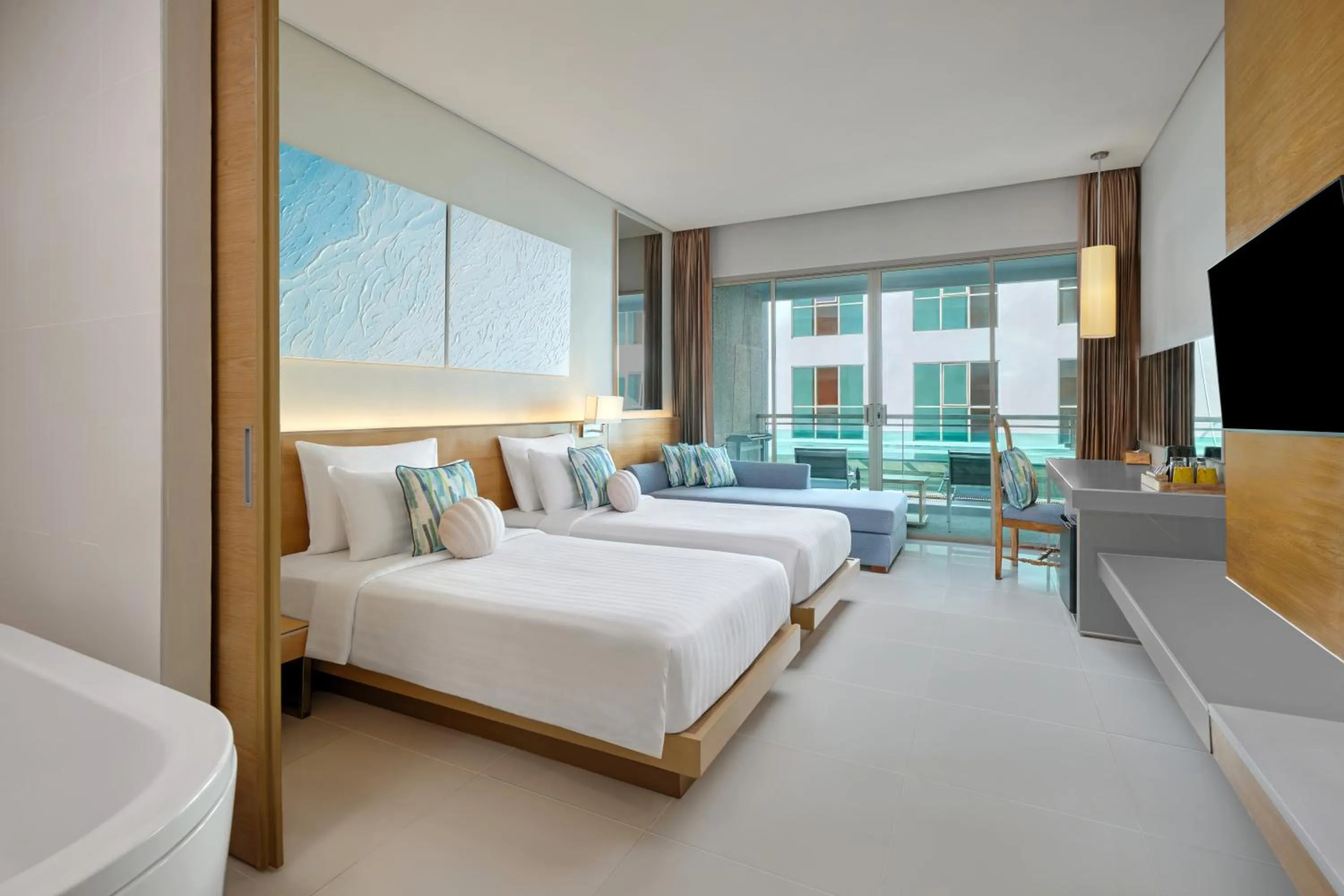 Bed in The Kee Resort & Spa