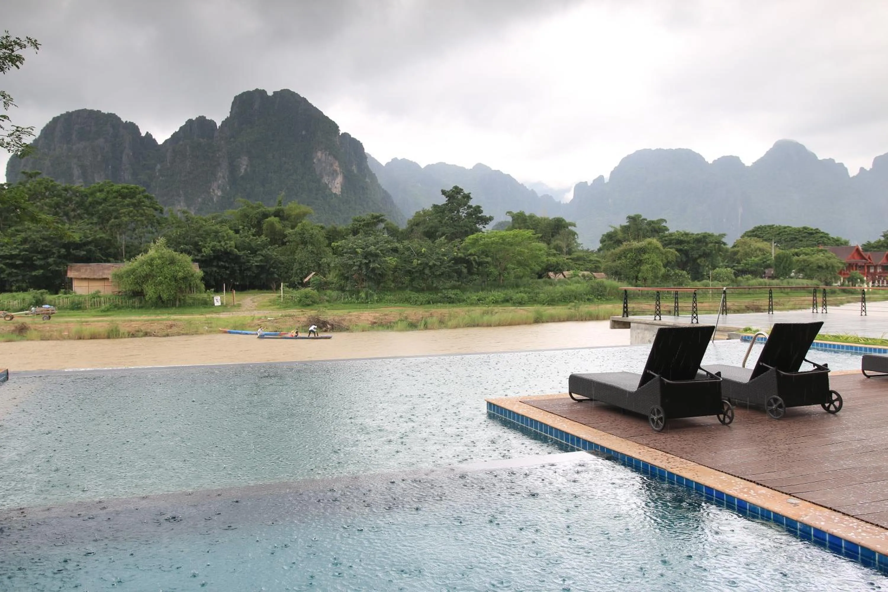 Swimming pool in Inthira Vangvieng