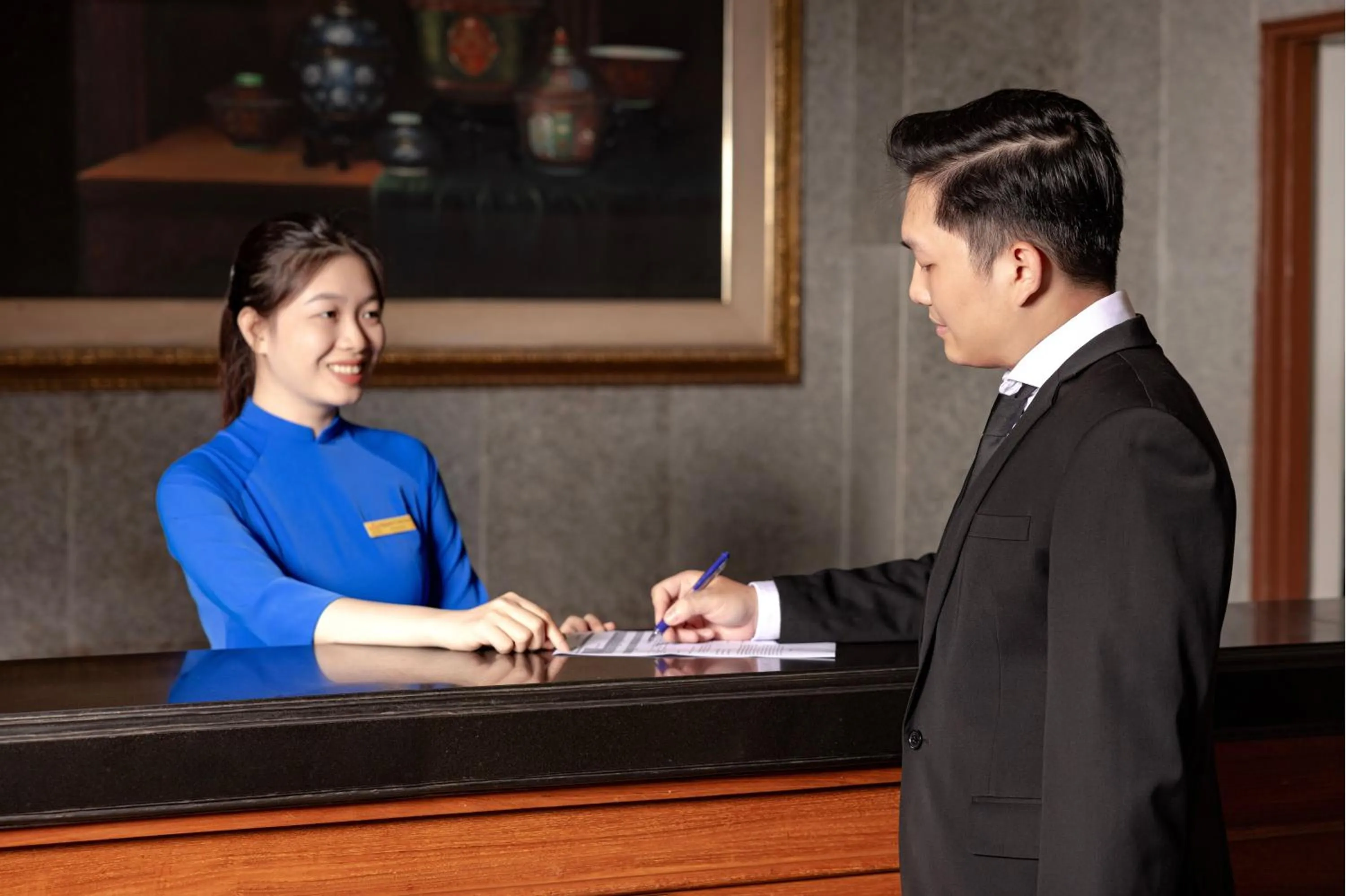 Lobby or reception in Oriental Palace Apartments Hanoi