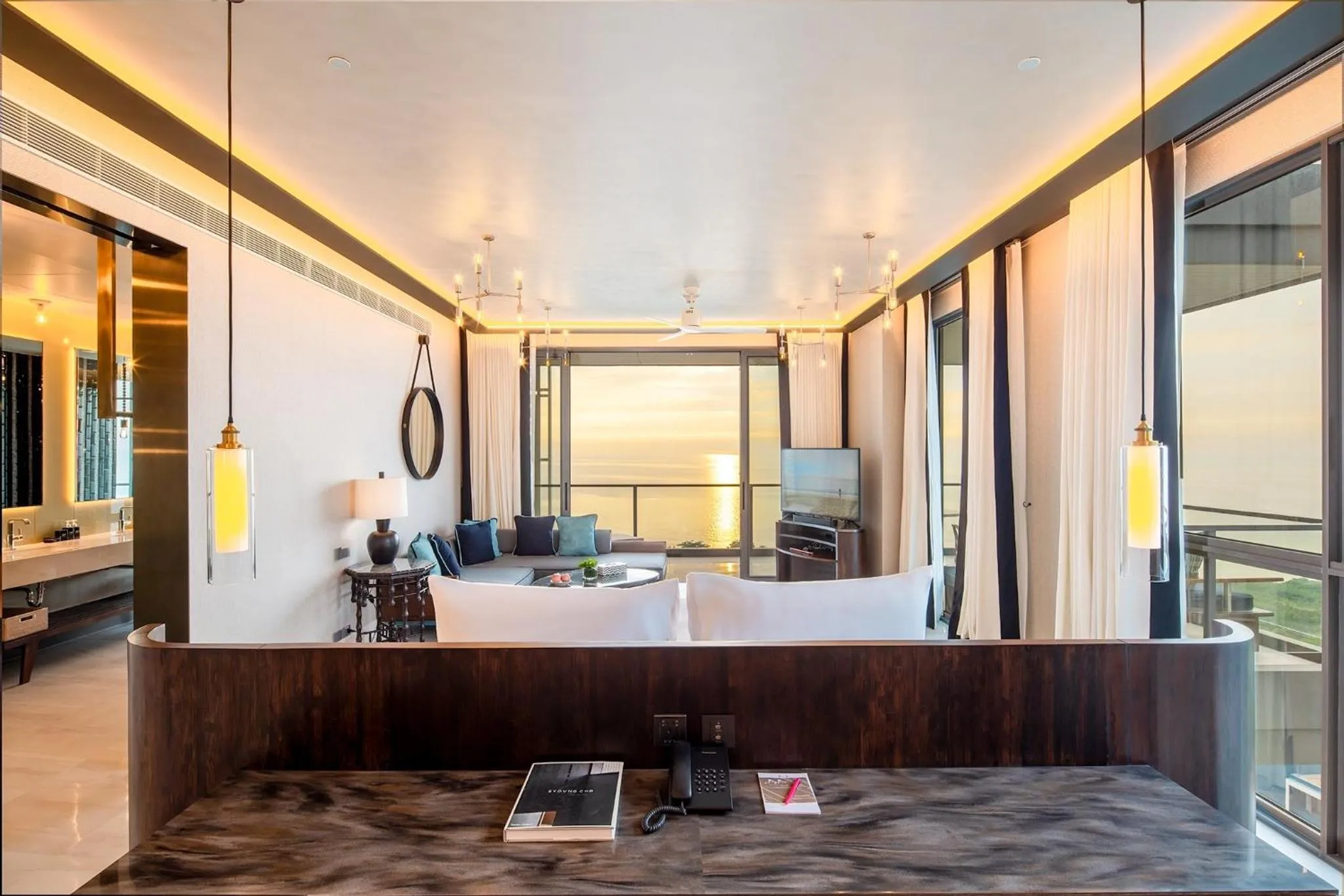 Bed in Baba Beach Club Hua Hin Luxury Pool Villa by Sri panwa