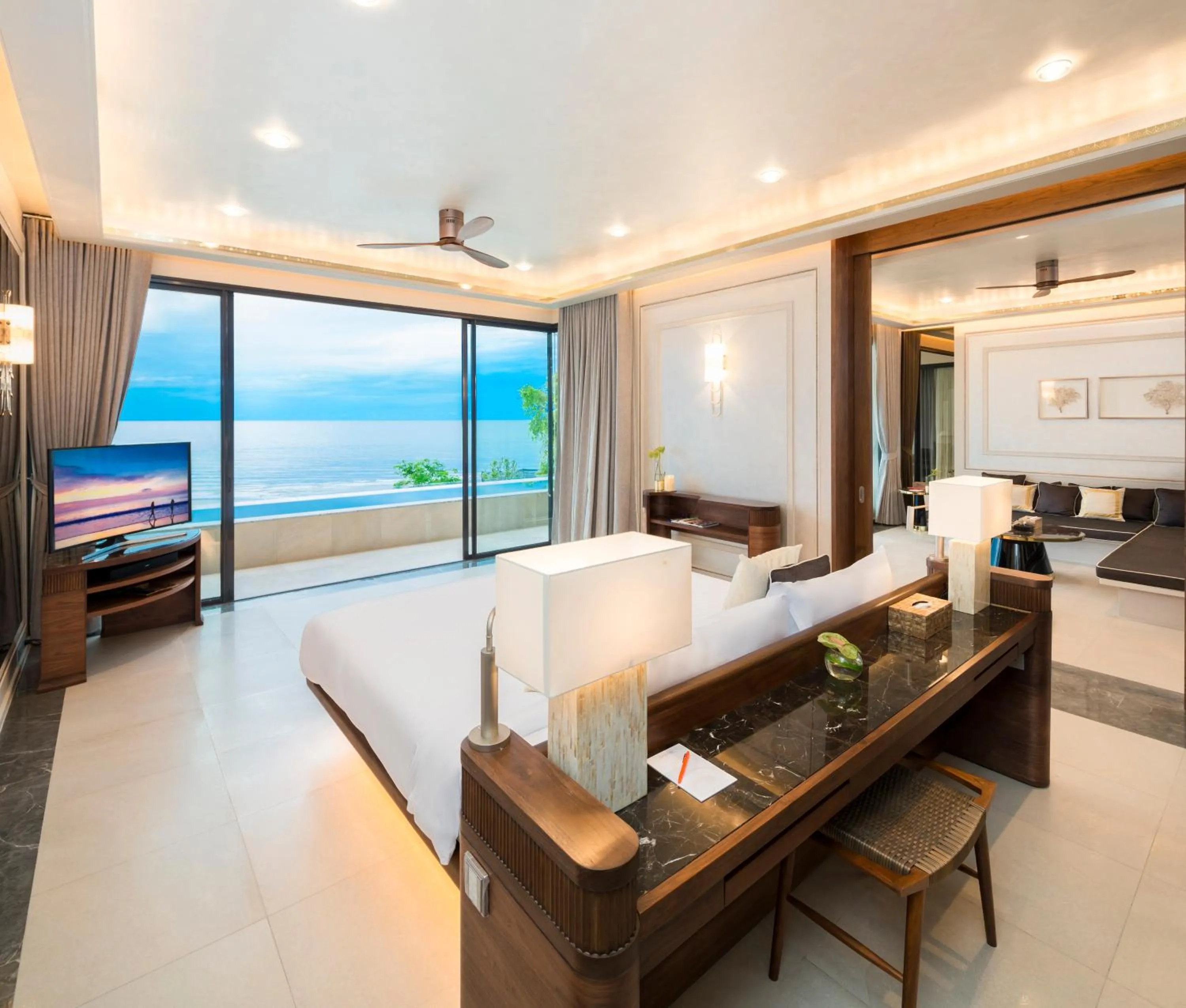 Bed in Baba Beach Club Hua Hin Luxury Pool Villa by Sri panwa