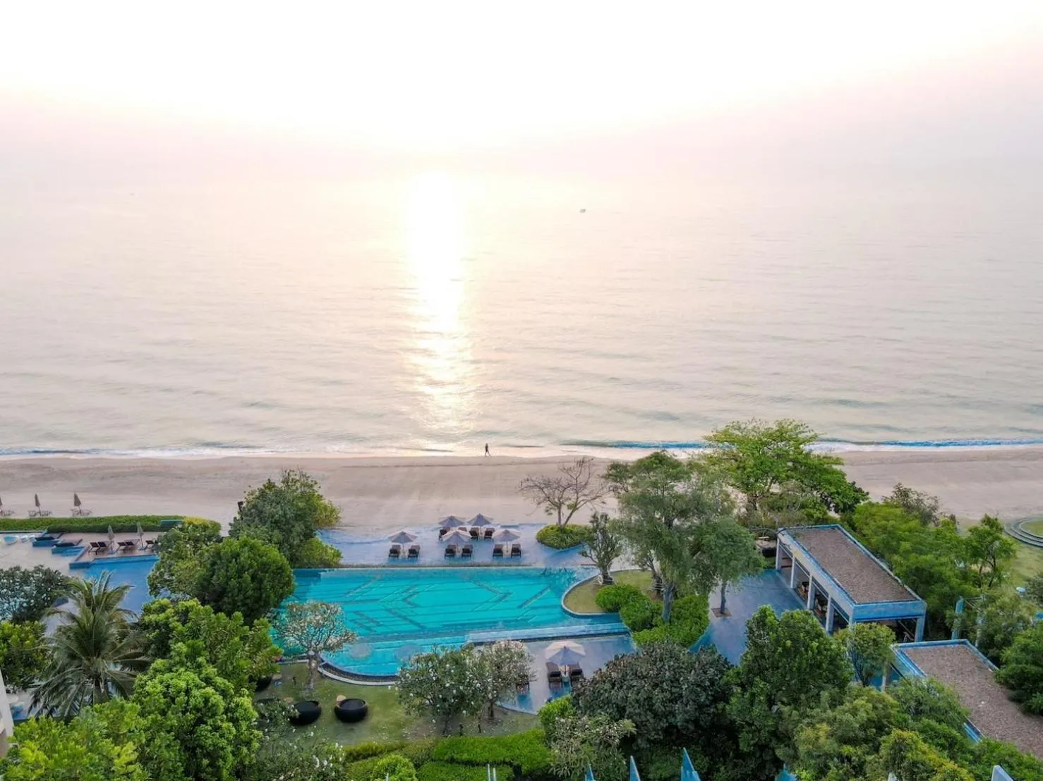 Bird's eye view in Baba Beach Club Hua Hin Luxury Pool Villa by Sri panwa