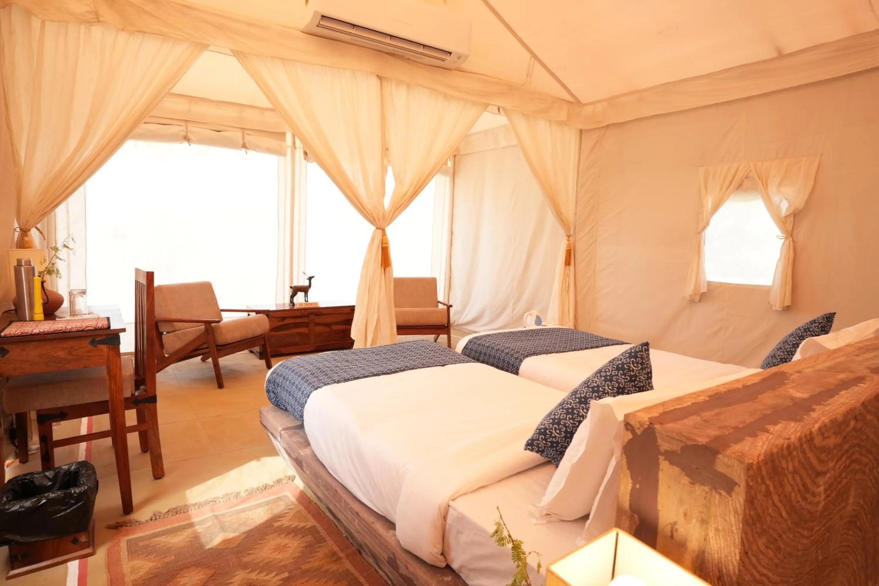 Bed in Dhora Desert Resort And Spa