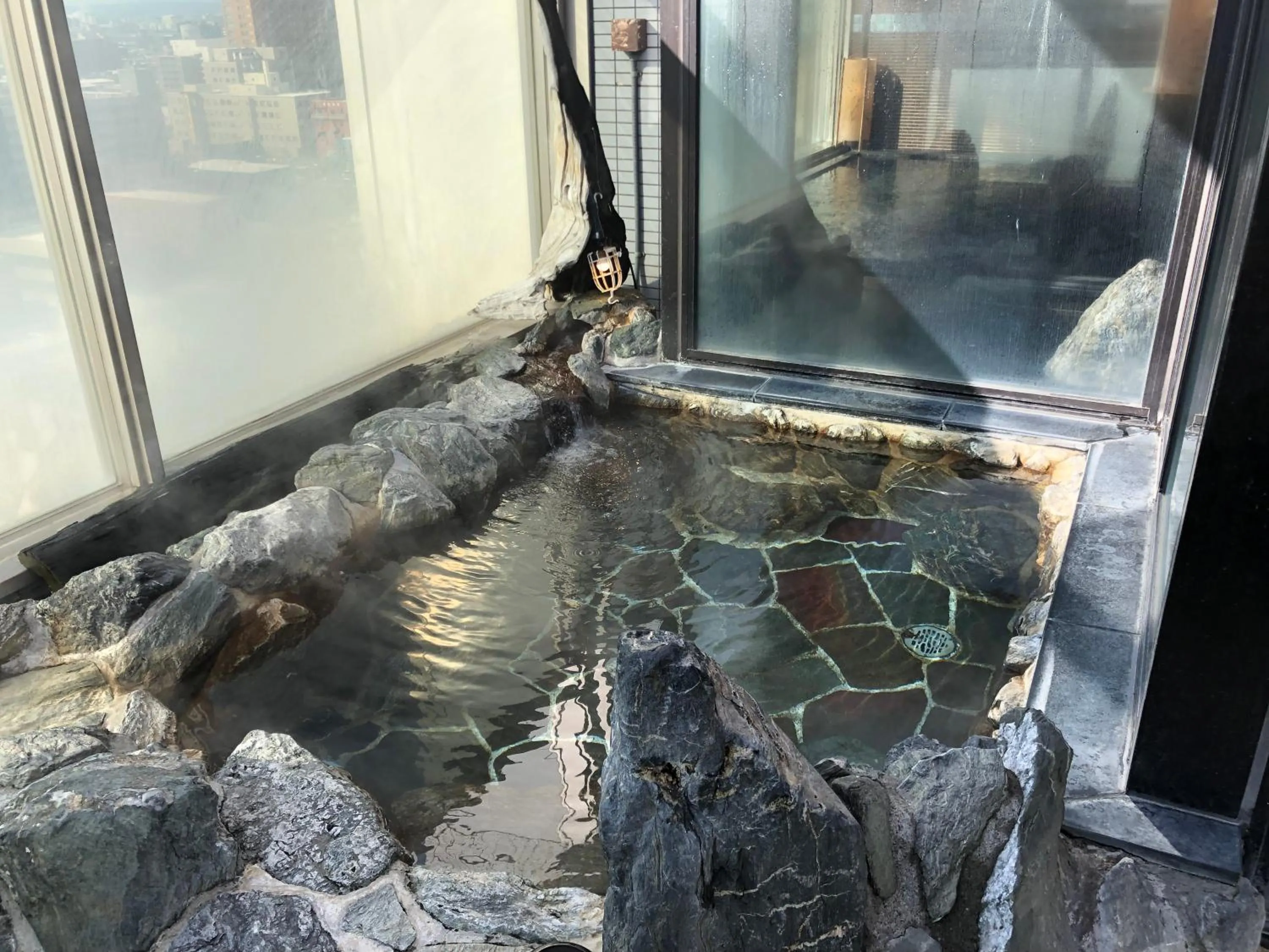 Open Air Bath, Bathroom in La Vista Kushirogawa Hotel Natural Hot Spring