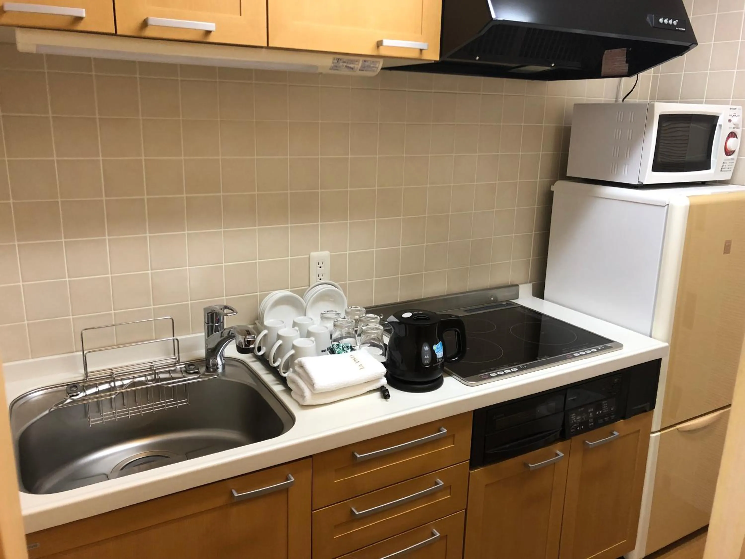 Kitchen or kitchenette, Kitchen/Kitchenette in La Vista Kushirogawa Hotel Natural Hot Spring