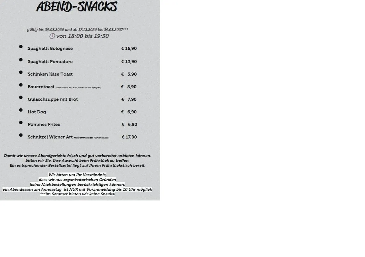 Restaurant/places to eat in Hotel Garni Alpendiamant