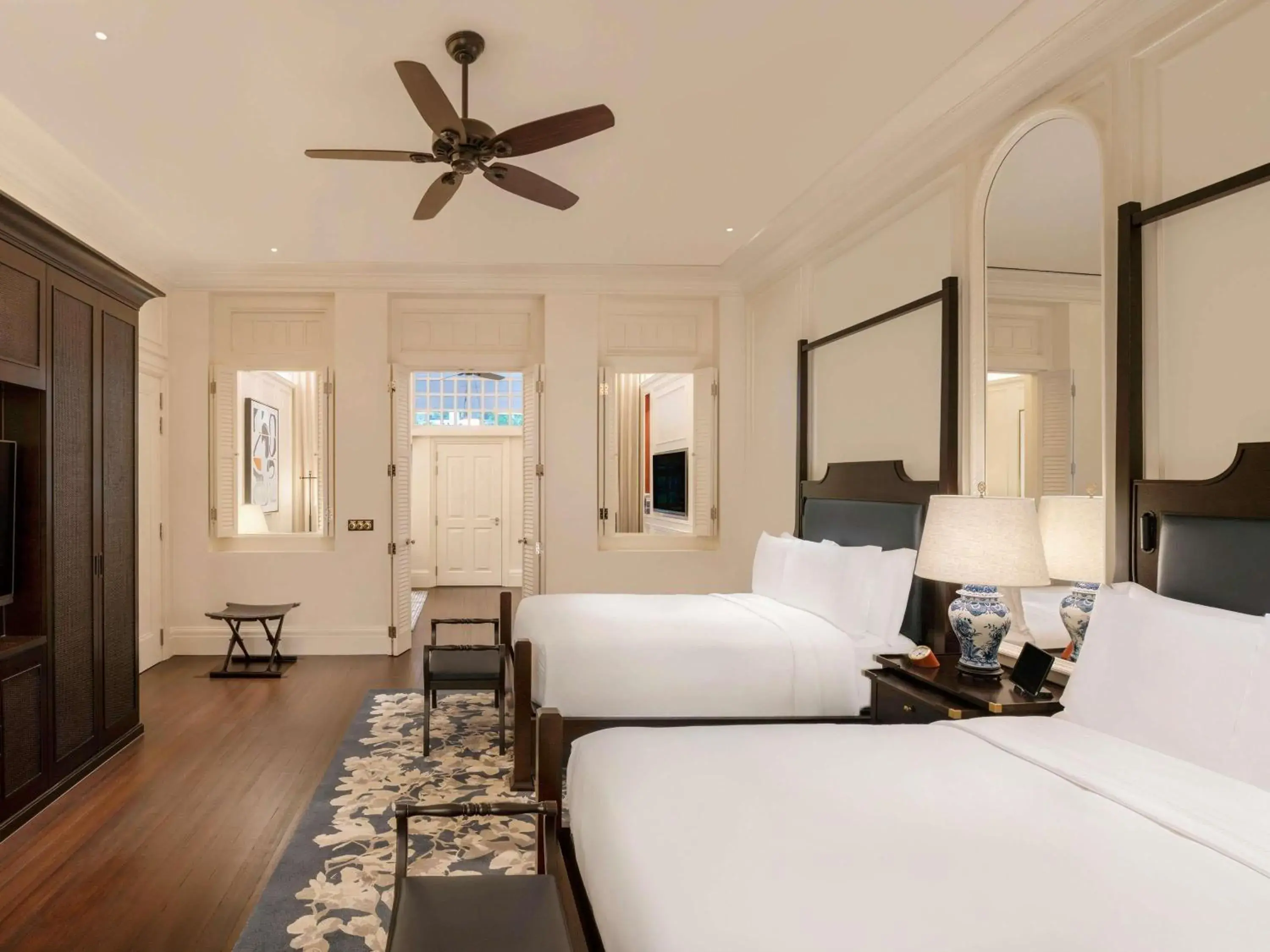 Palm Court Suite with Two Double Beds in Raffles Singapore Palm Court Suite with Two Double Beds in Raffles Singapore