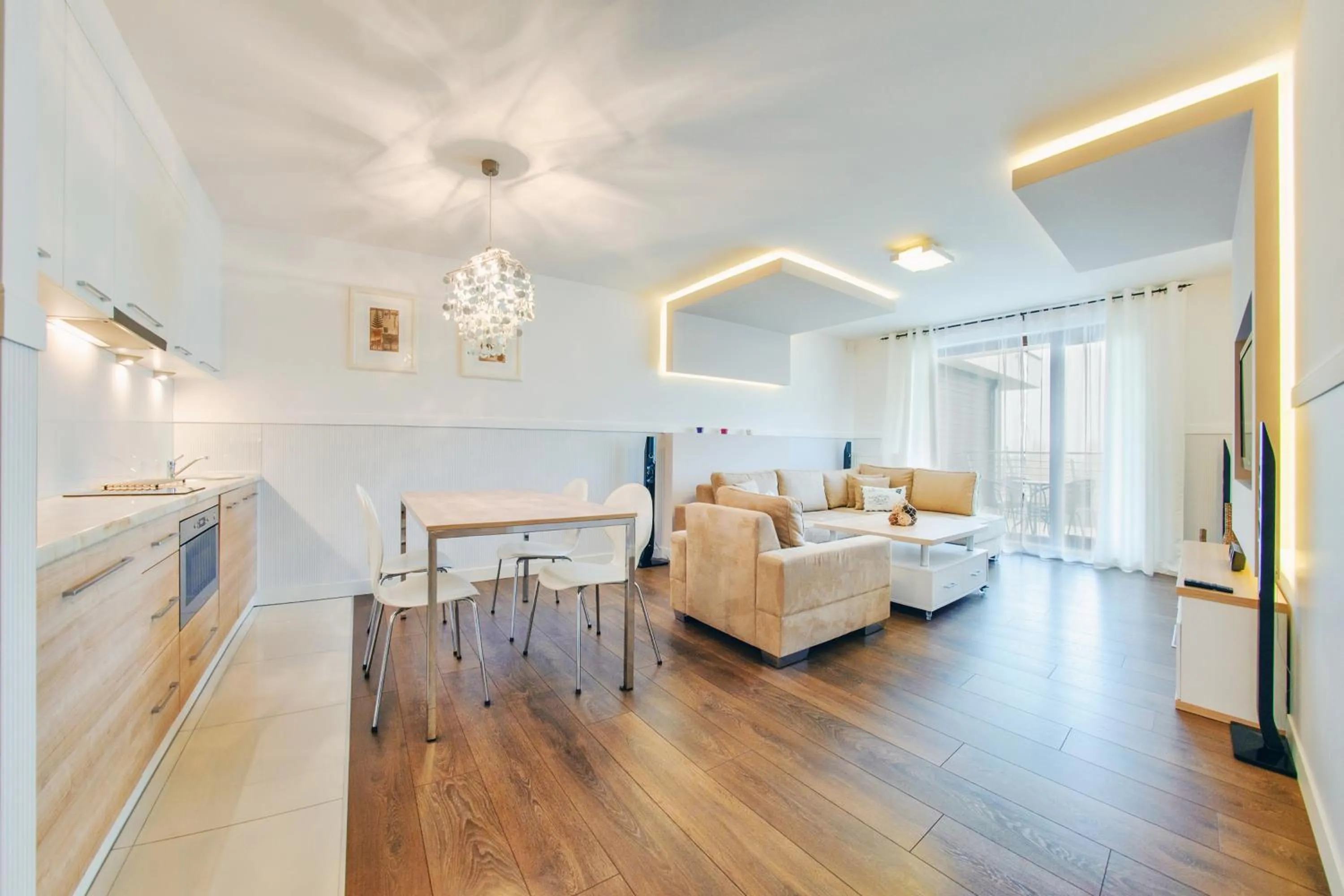 Living room, Bed in Na Klifie, Sun & Snow