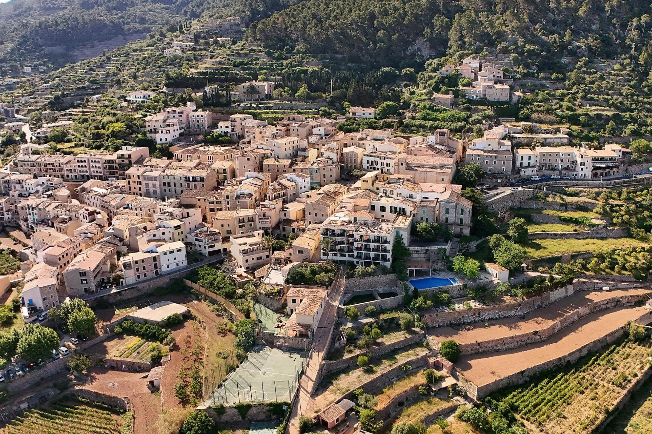Bird's eye view in Hostal Sa Baronia
