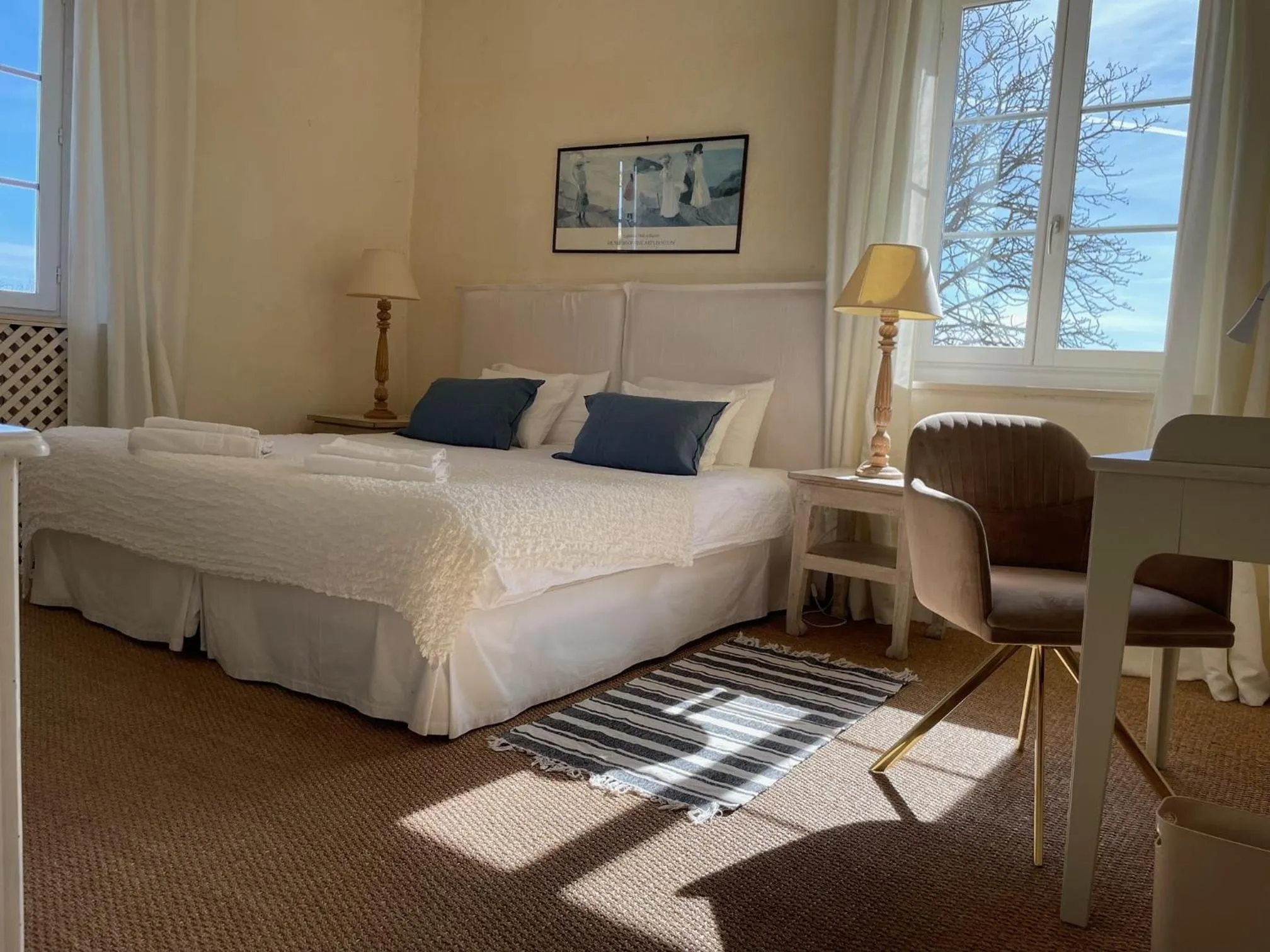 Bathroom, Bed in Domaine de Bassilour