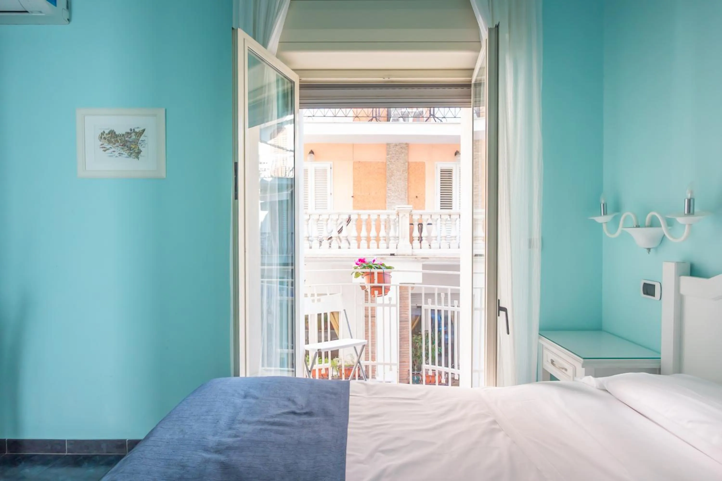 Bed in Hotel Villa Nefele