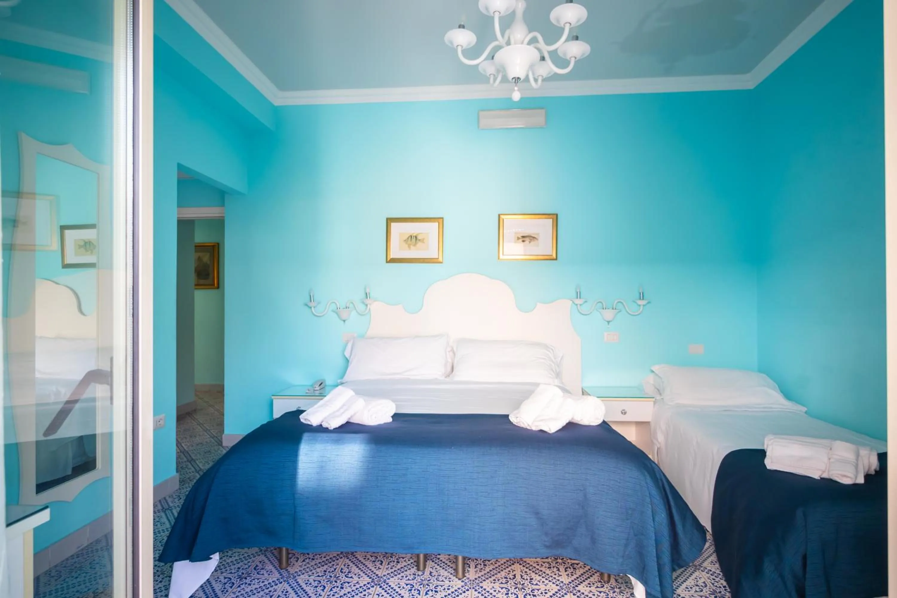 Bed in Hotel Villa Nefele