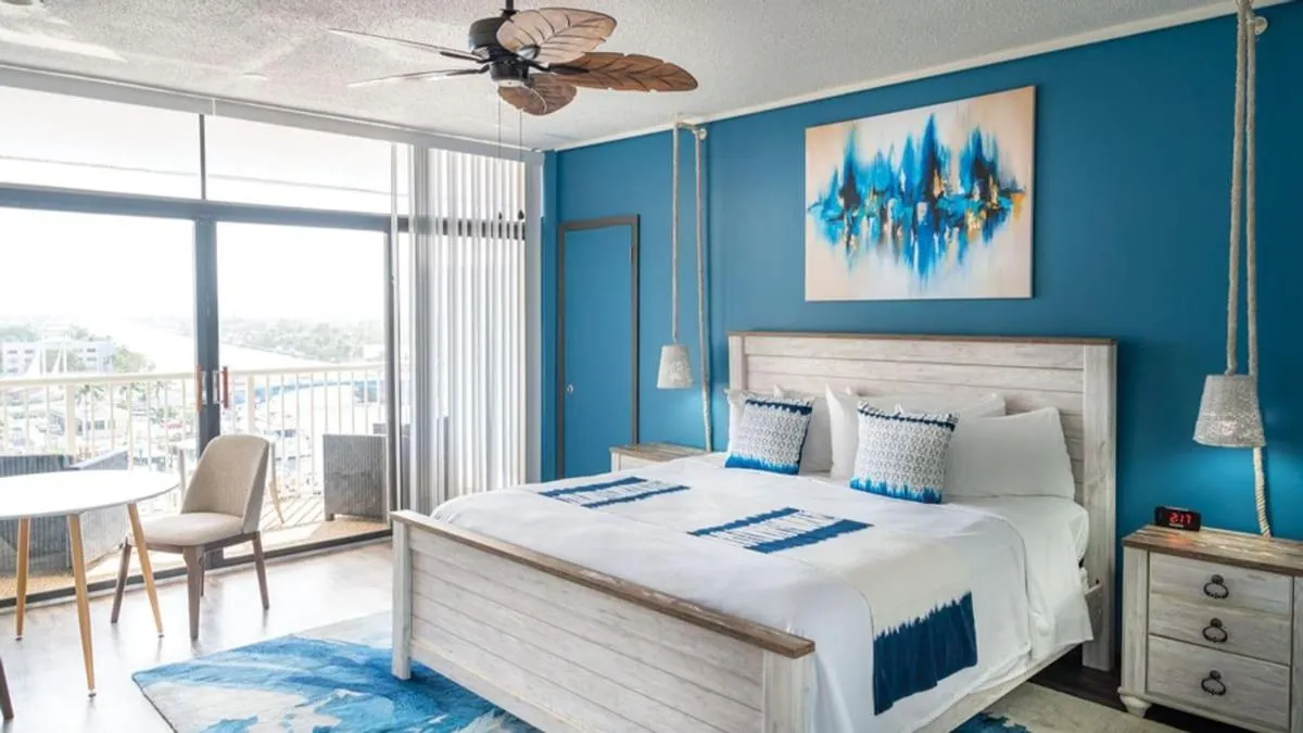 Bed in Sands Harbor Resort and Marina