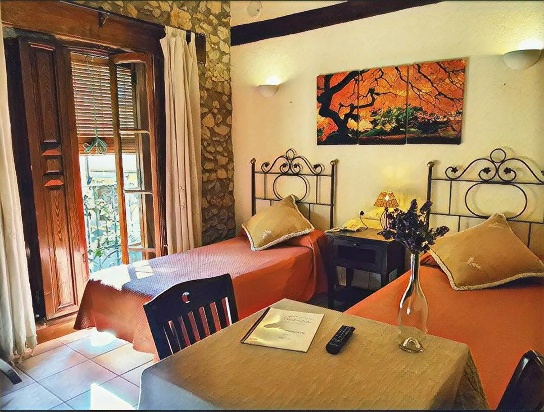 Bed in Vía Natura Hotel Rural